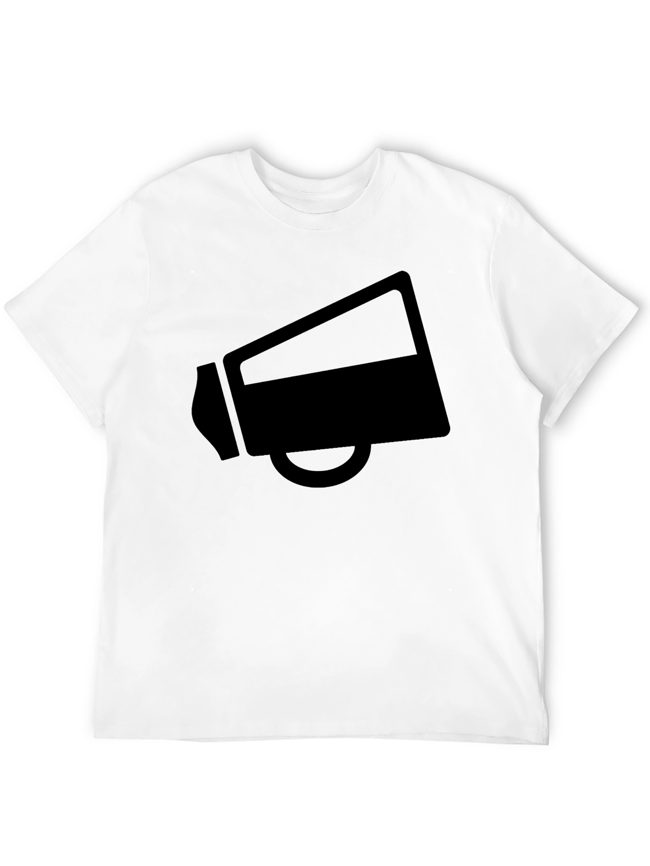 Black Black Megaphone Graphic T-Shirt Casual Wear view 12
