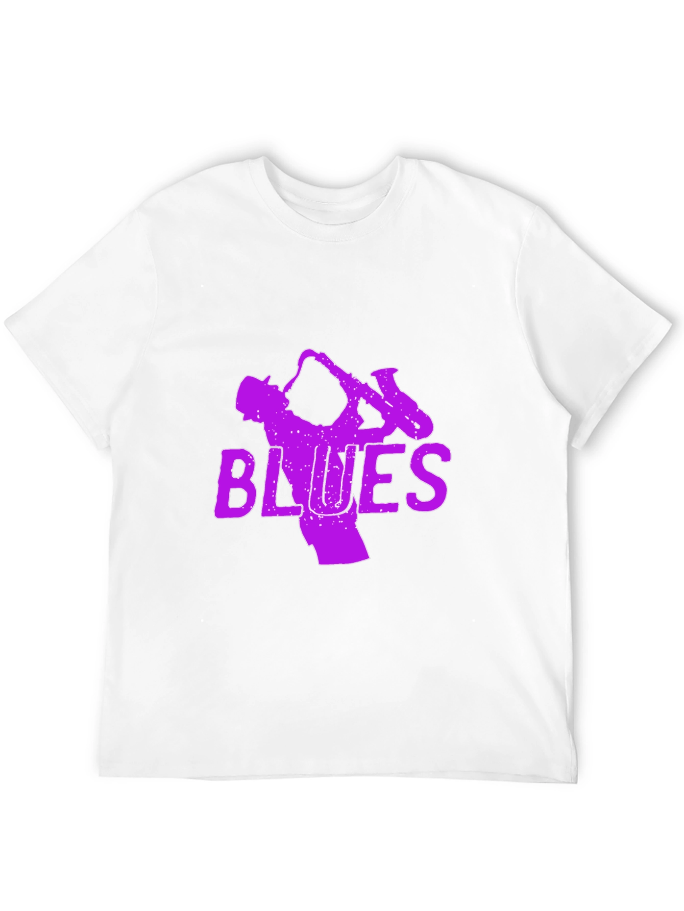 Black Blues Saxophone Graphic T-Shirt - Black view 12
