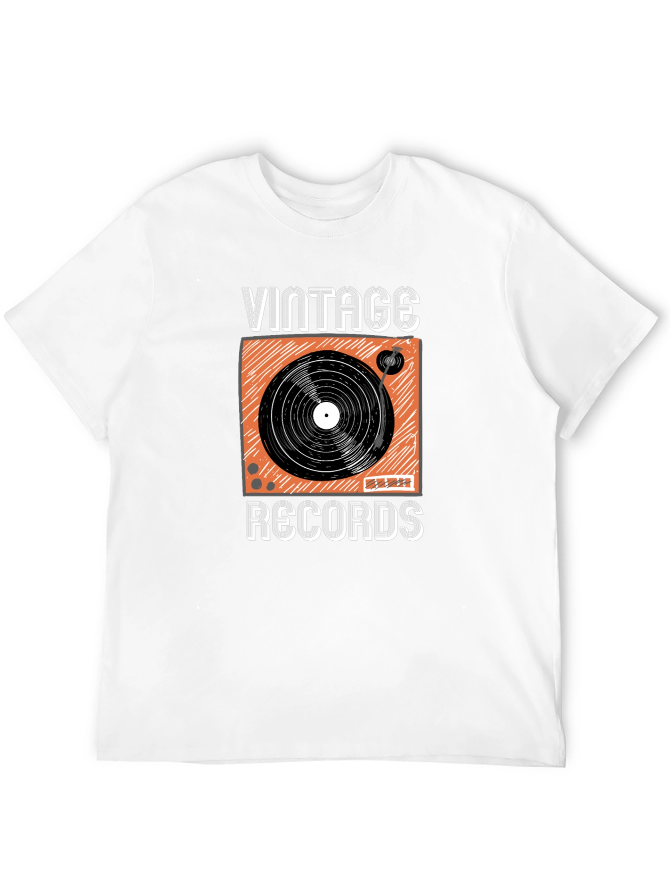Black Vintage Records Graphic T-Shirt - Classic Retro Style view 12