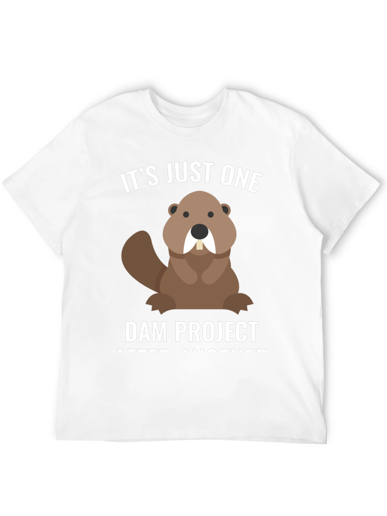 Black Funny Beaver T-Shirt - Dam Project Tee view 12