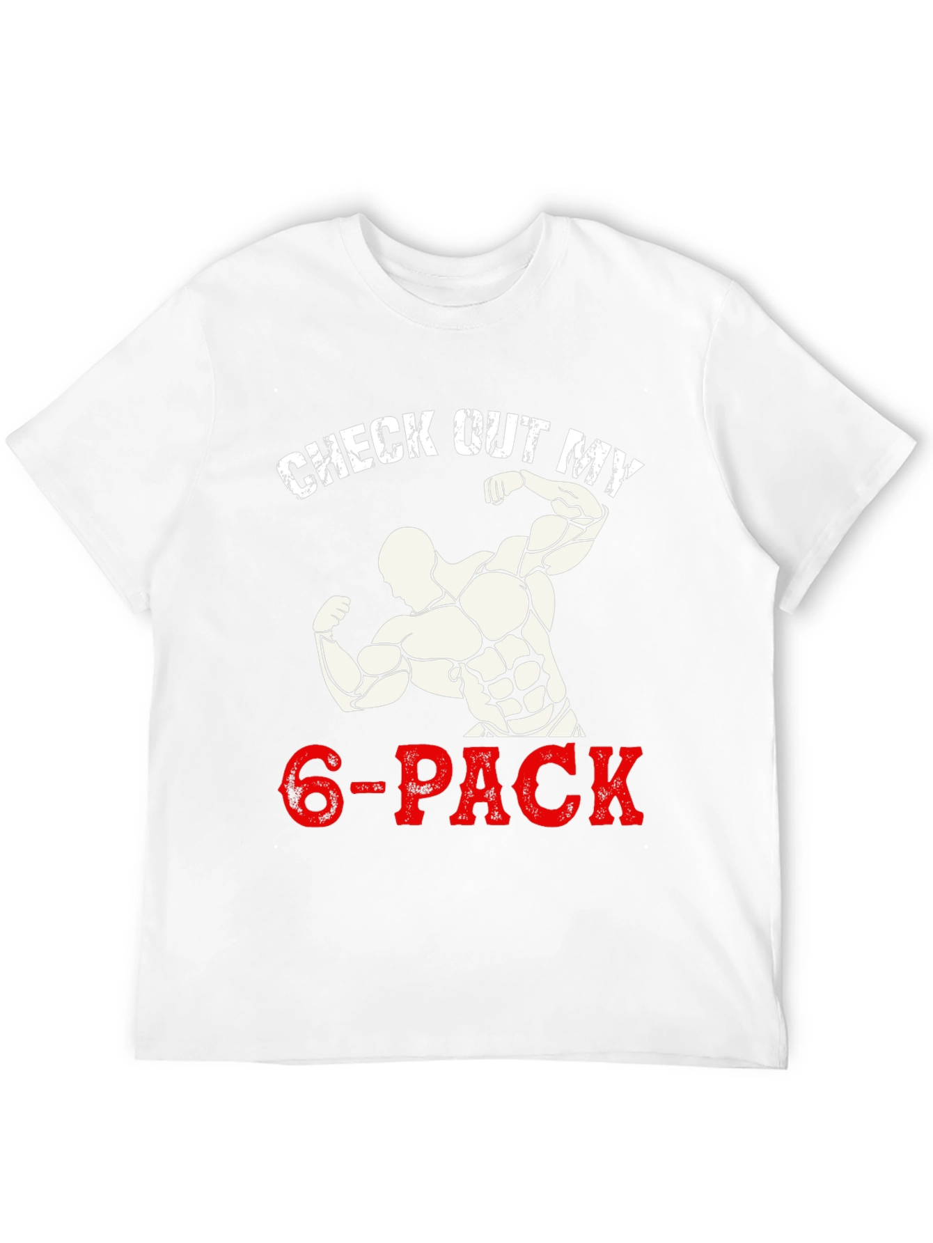 Black Check Out My 6-Pack Funny Gym Workout T-Shirt view 12