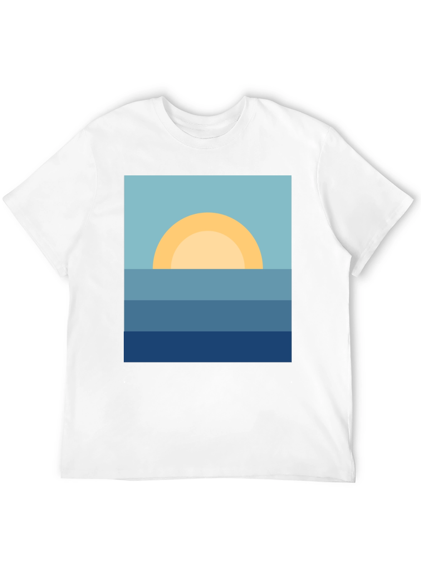 Black Sunrise Ocean Graphic Tee - Stylish & Relaxed Fit view 12