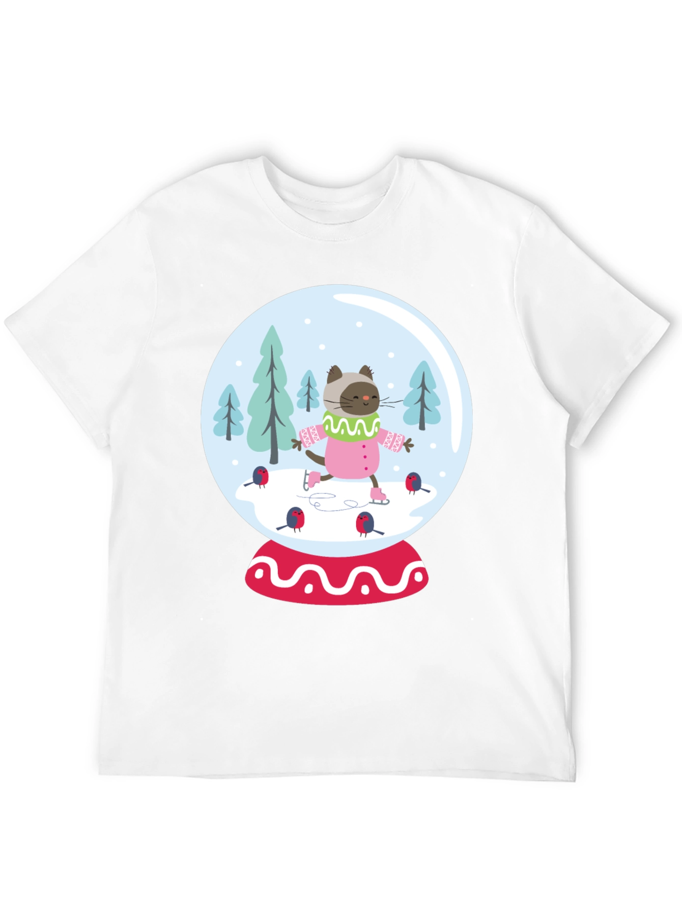 Black Cat Snow Globe Graphic Tee - Black Cotton Blend view 12