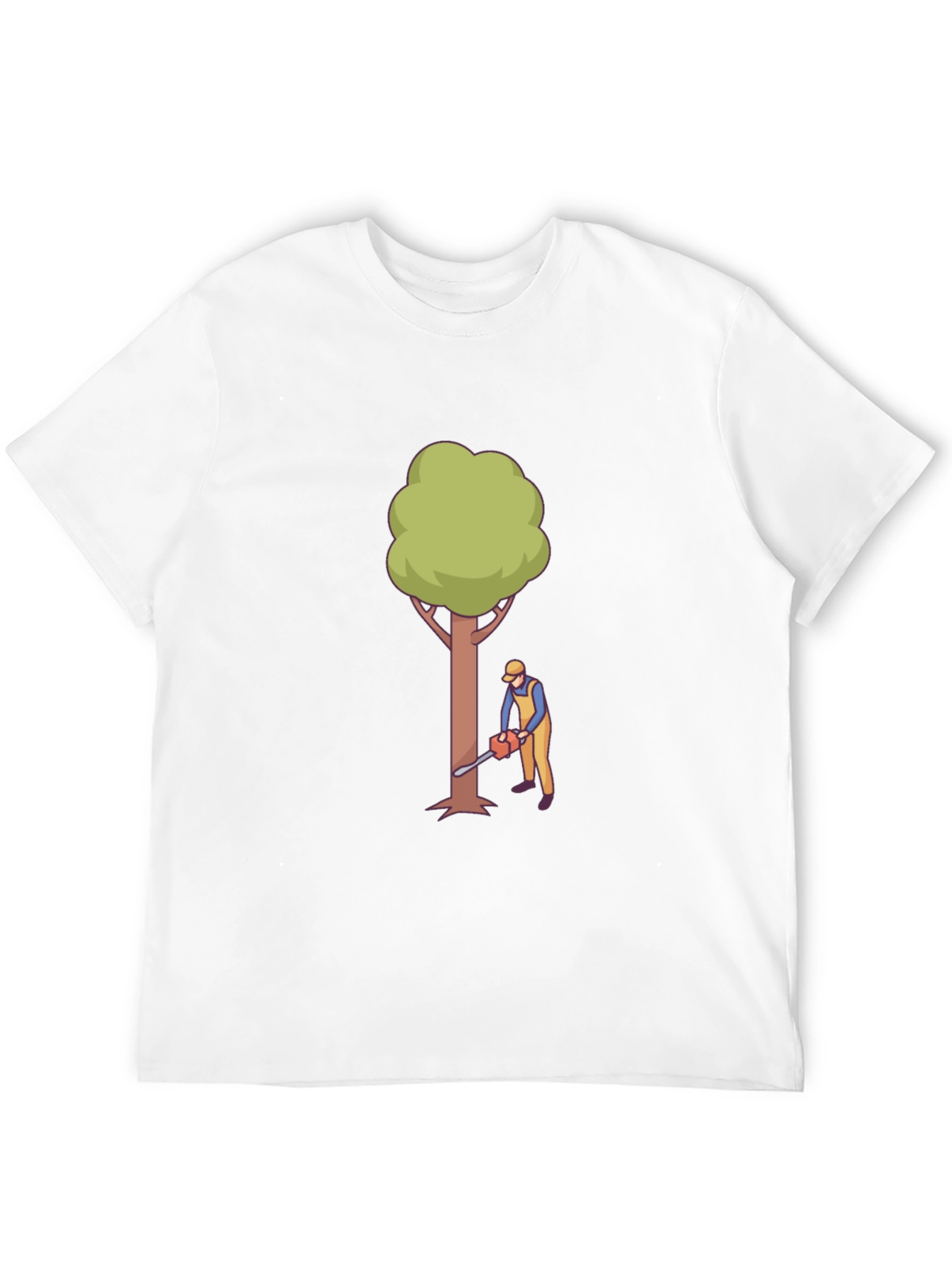 Black Tree Felling Graphic Tee - Black Cotton T-Shirt view 12