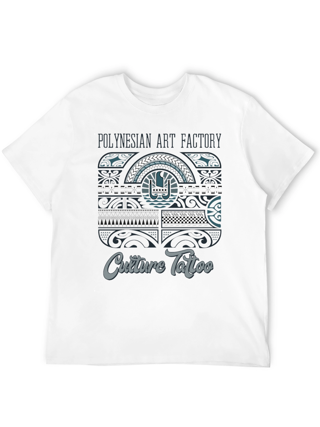 Black Polynesian Art Factory Culture Tattoo T-Shirt view 12