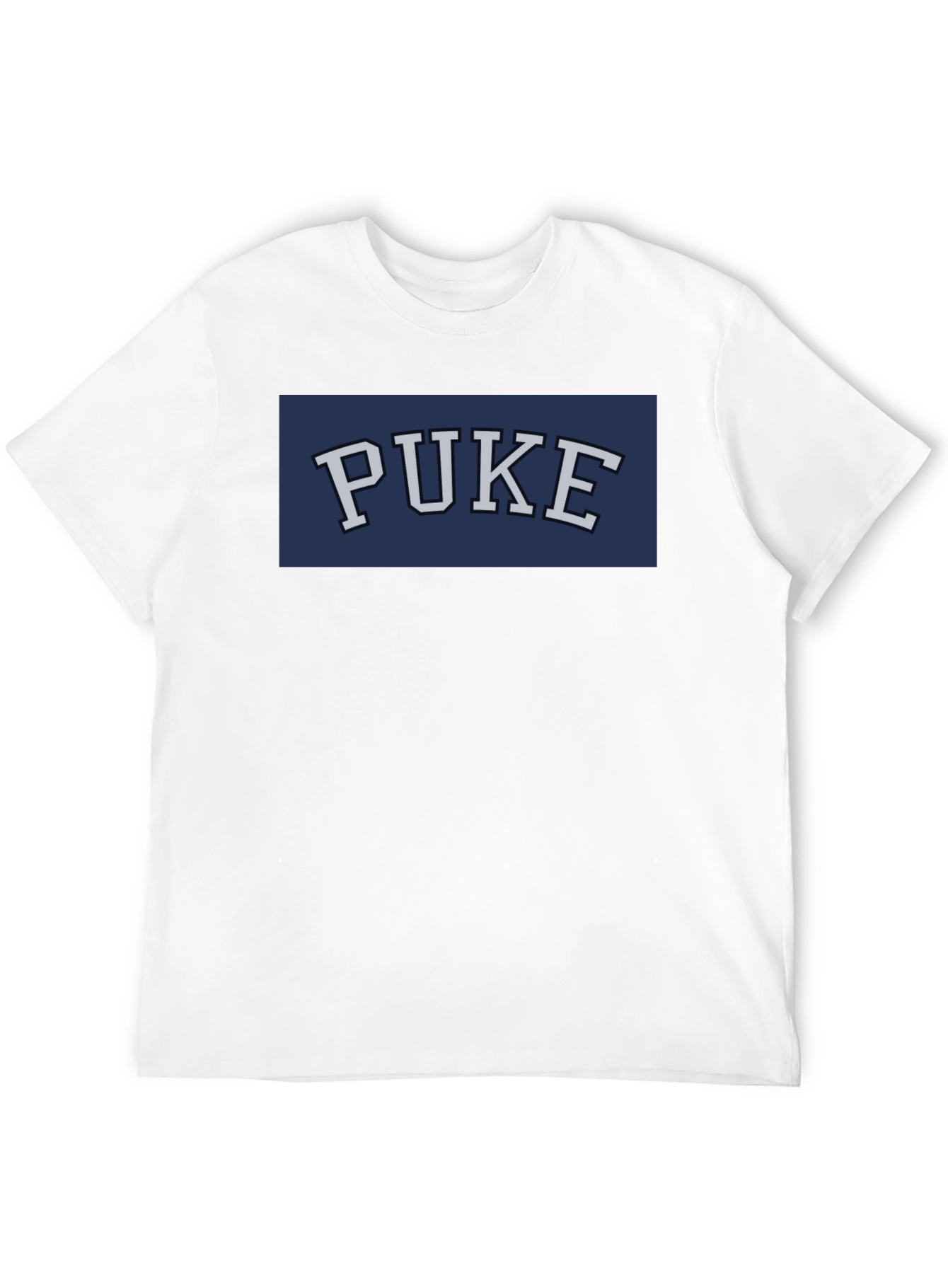 Black PUKE Graphic Tee - Funny College Humor T-Shirt view 12