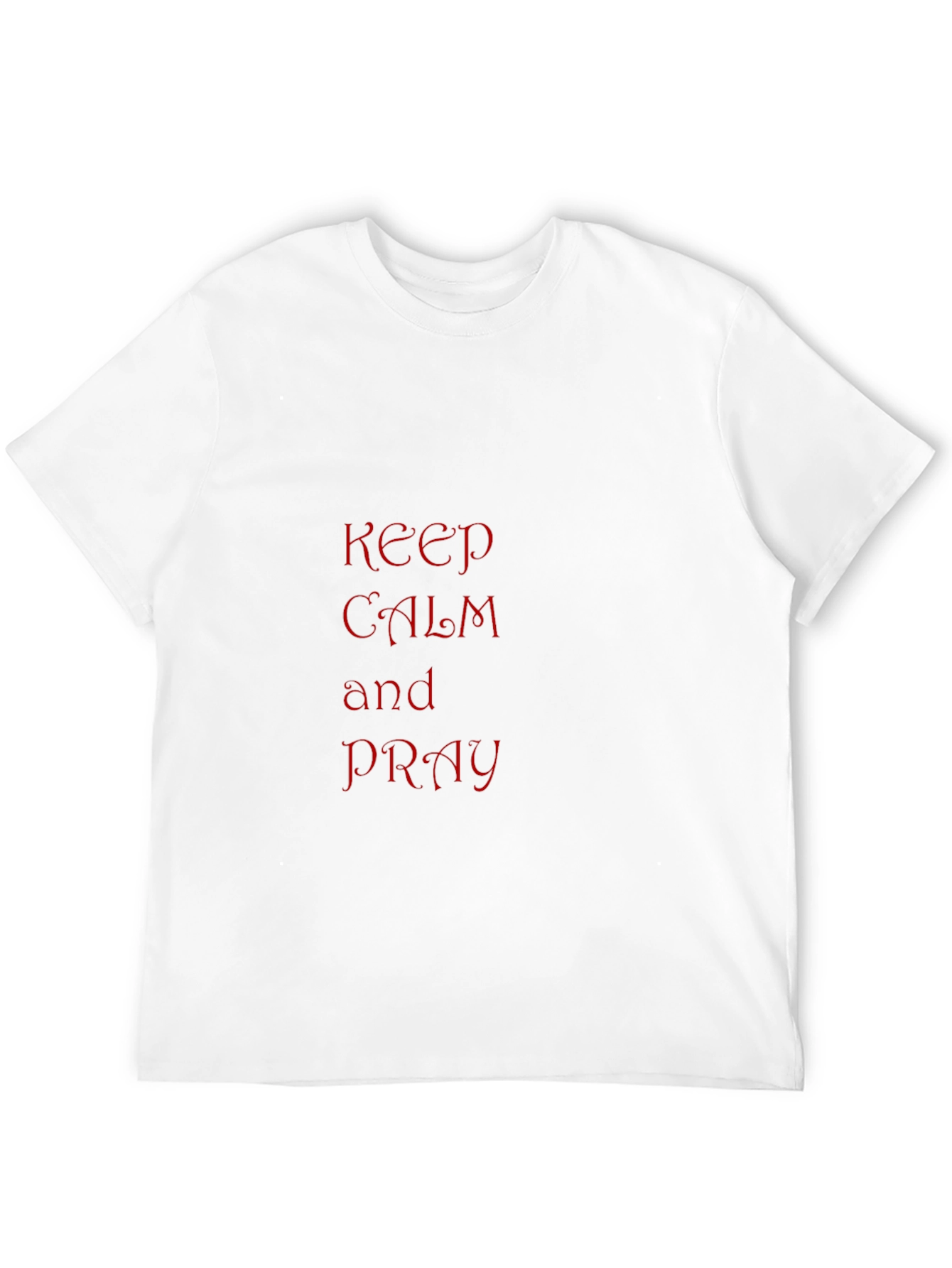 Black Keep Calm and Pray T-Shirt - Black view 12