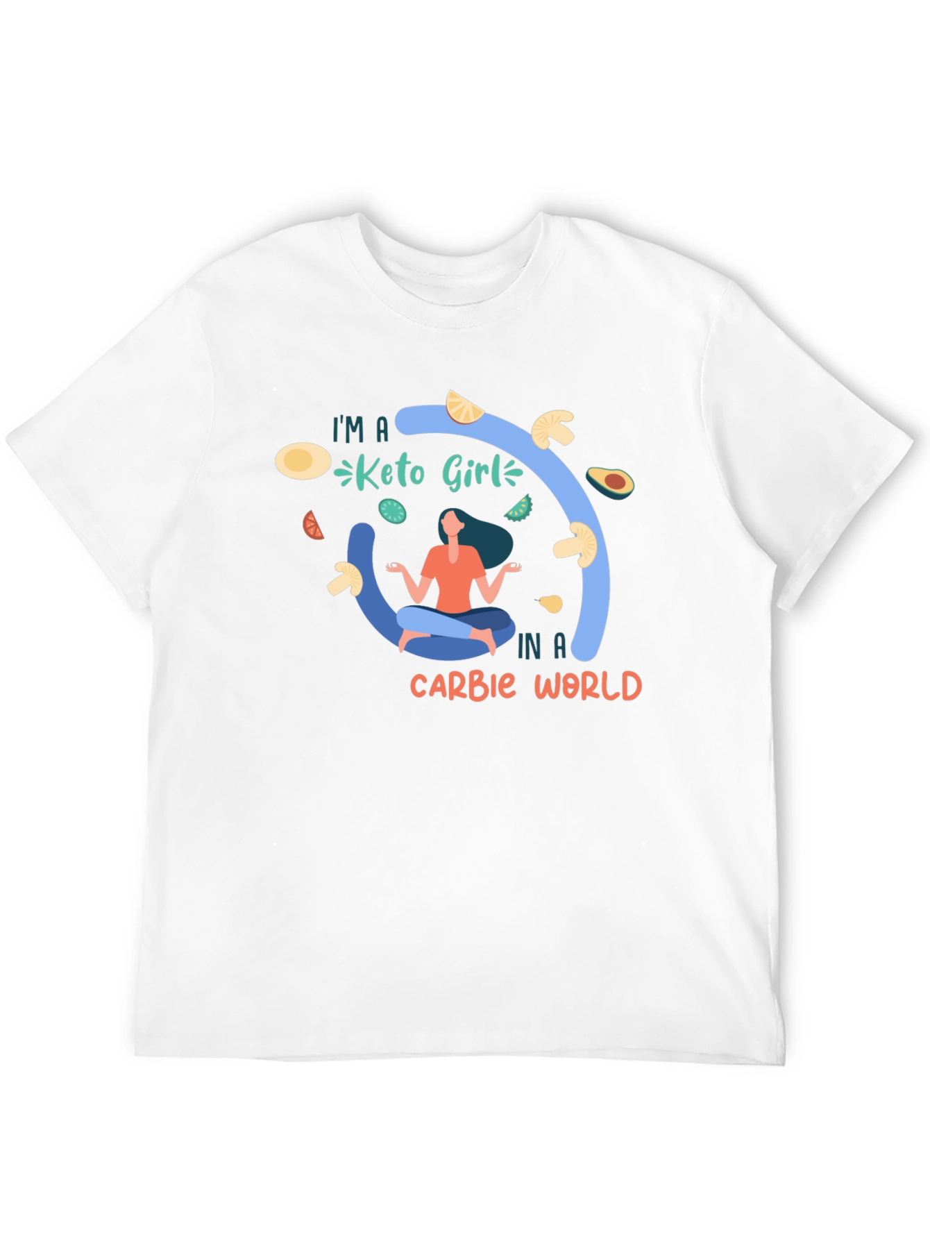 Black Keto Girl T-Shirt - Carb Conscious Design view 12