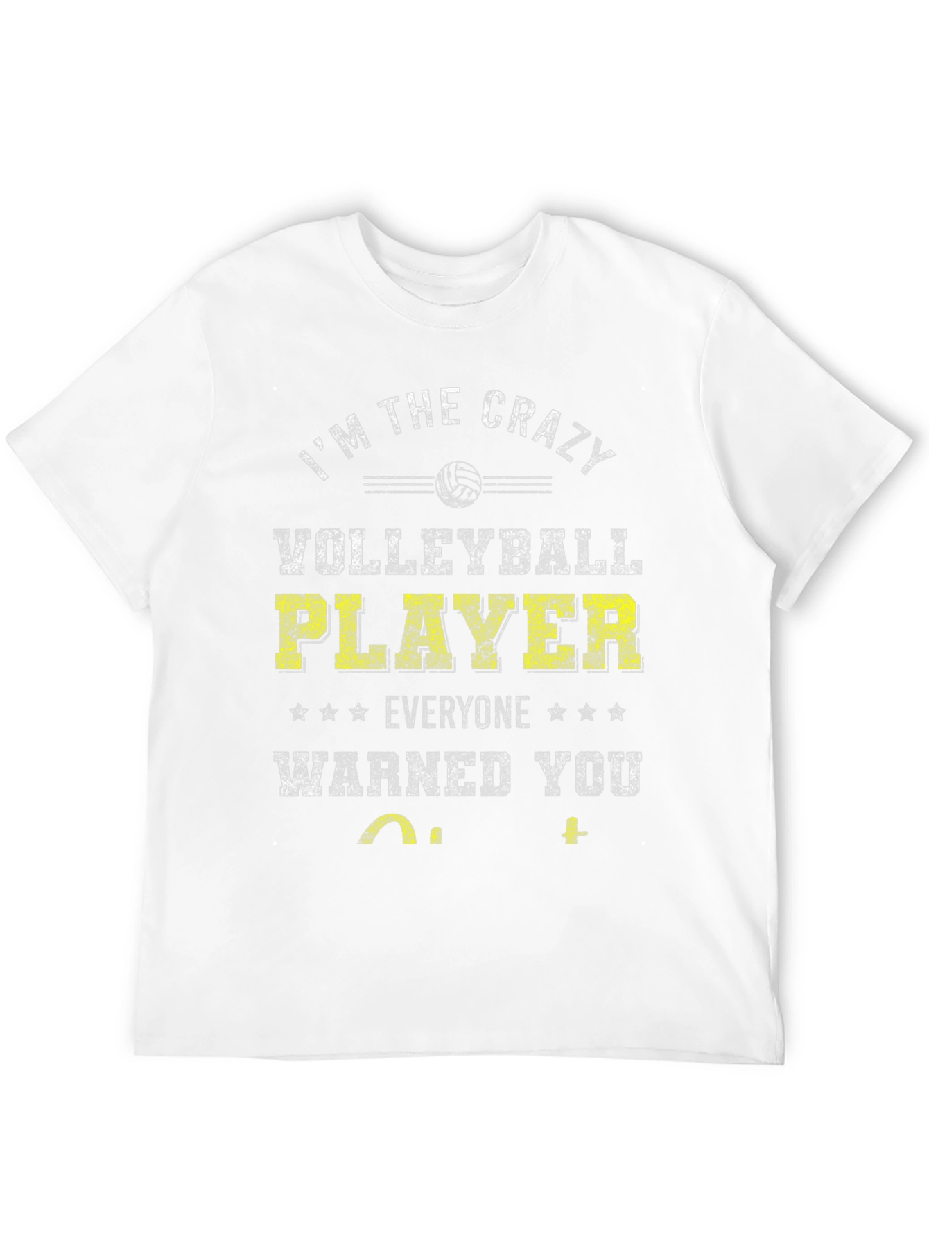 Black Crazy Volleyball Player T-Shirt view 12