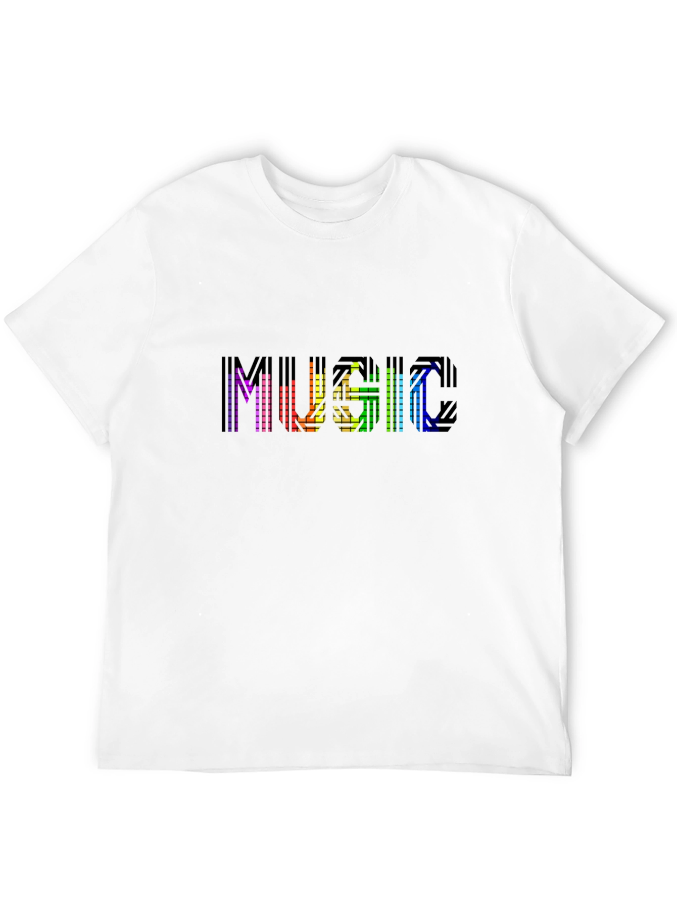 Black LED Music Graphic Black T-Shirt view 12