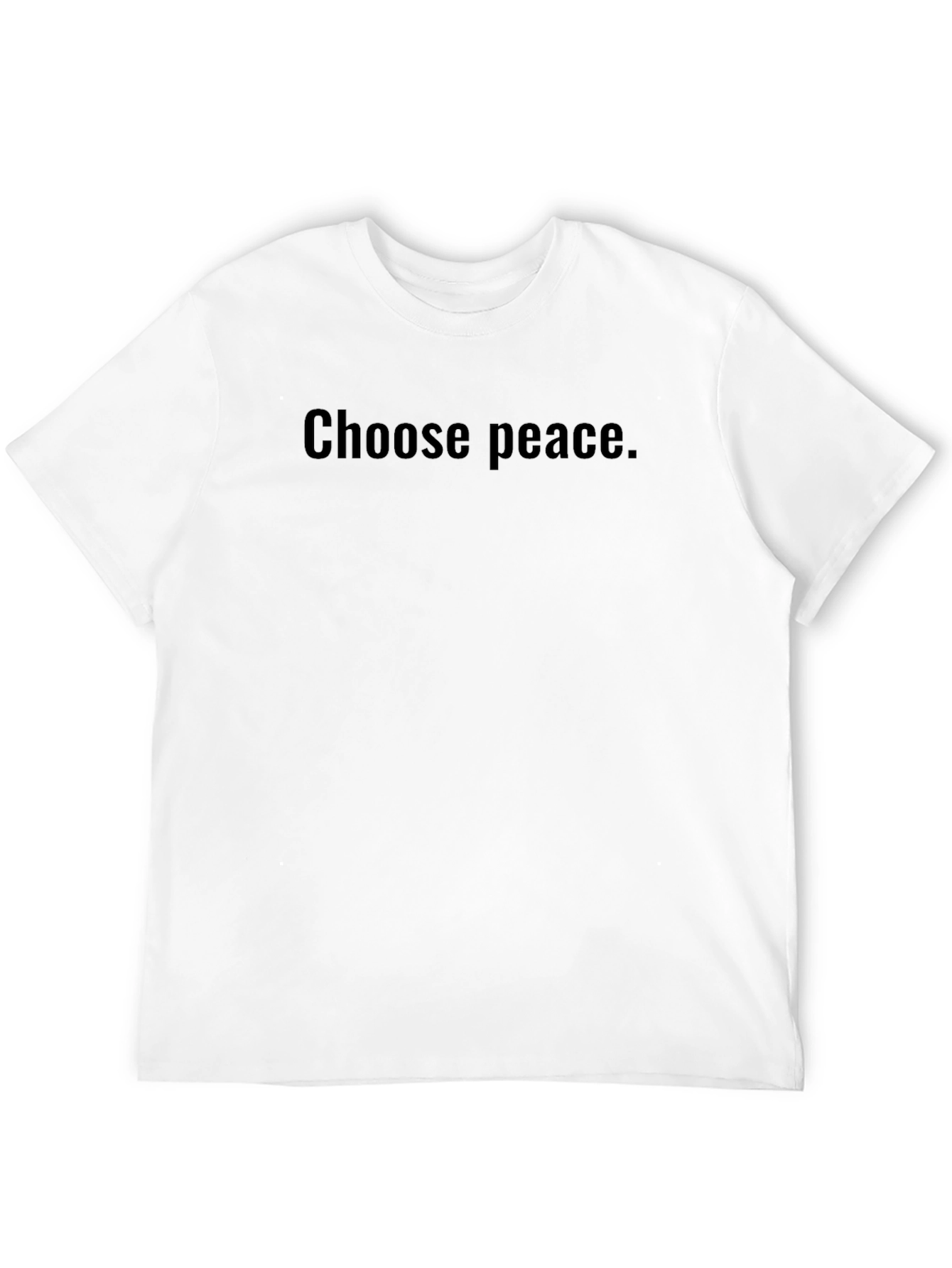 Black Choose Peace Black Graphic T-Shirt view 12