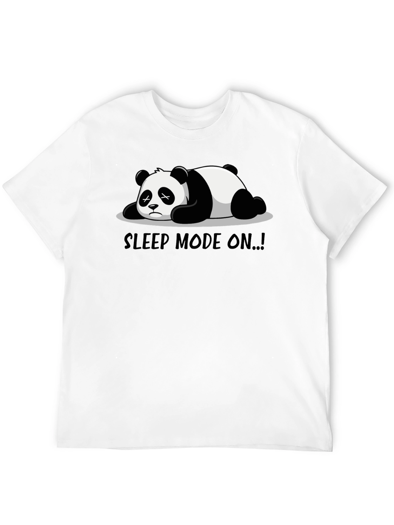 Black Sleep Mode Panda T-Shirt - Funny Graphic Tee view 12