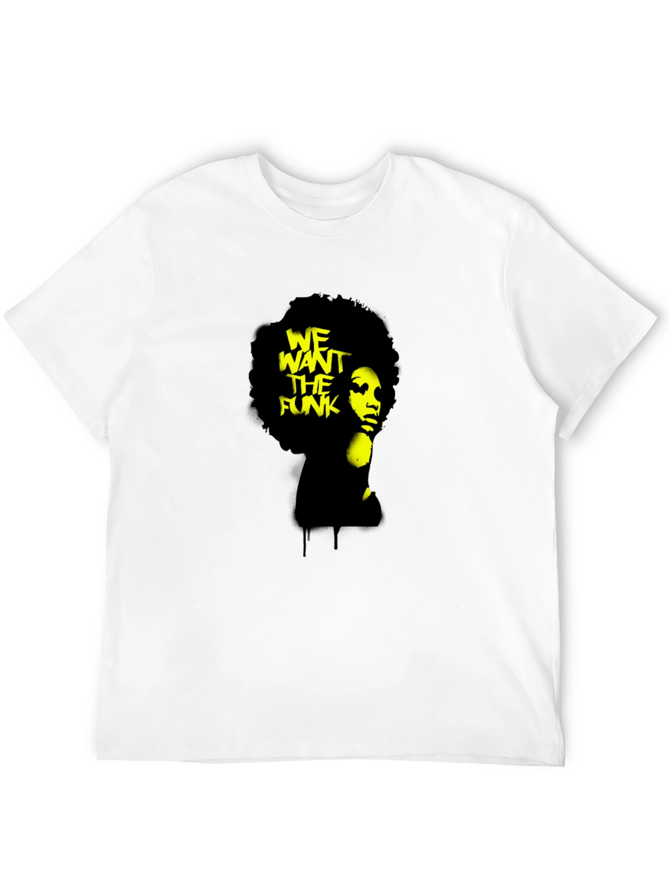 We Want The Funk Afro Graphic Black T-Shirt - 12
