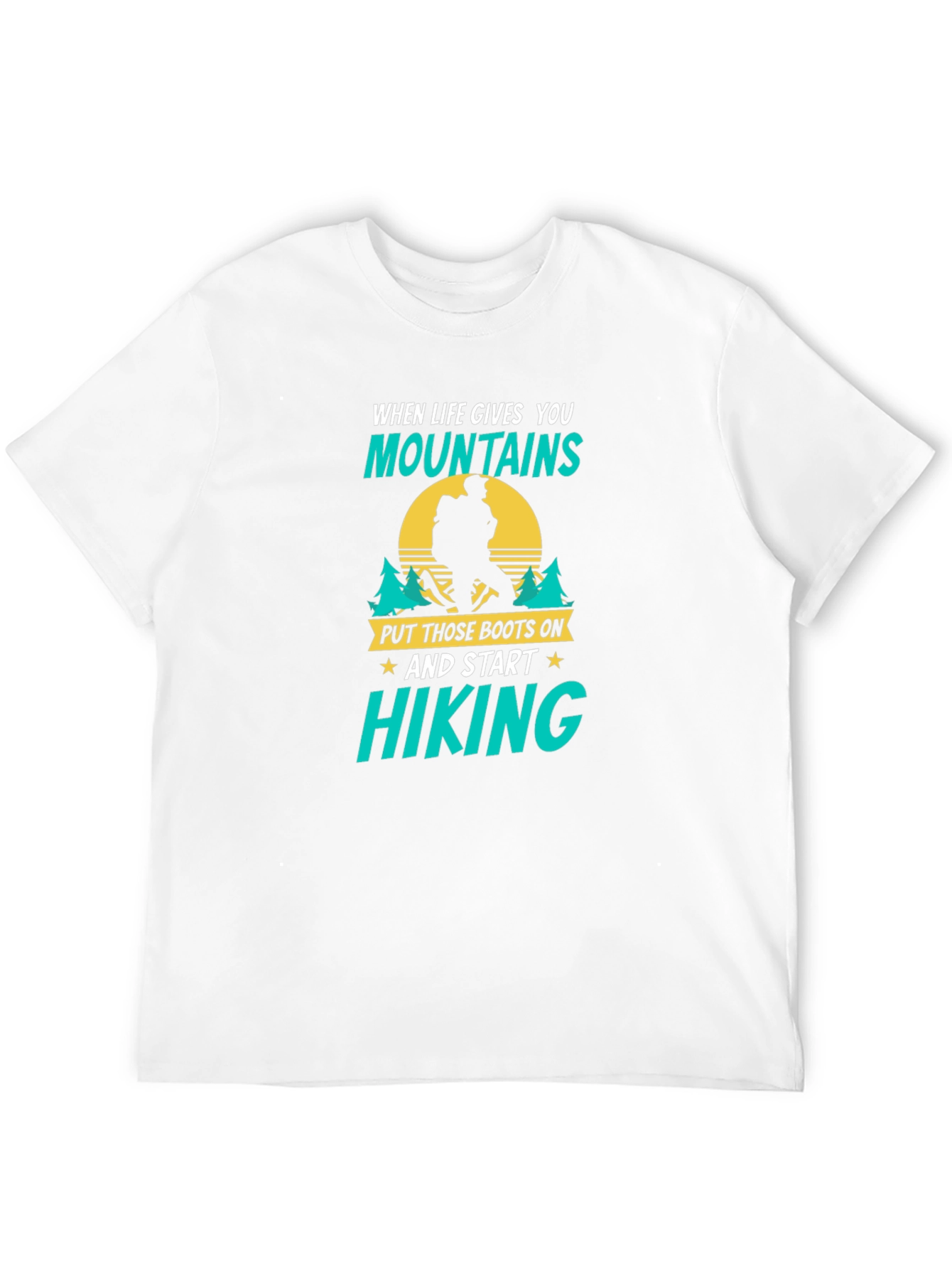 Black Hiking T-Shirt: When Life Gives You Mountains view 12