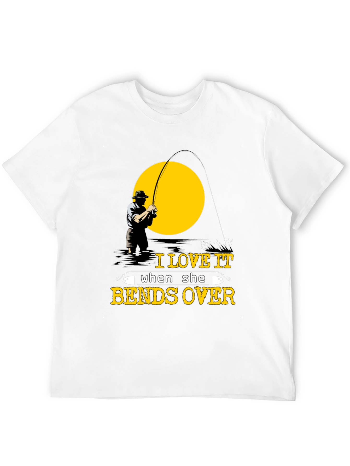 Black Fishing Humor T-Shirt view 12