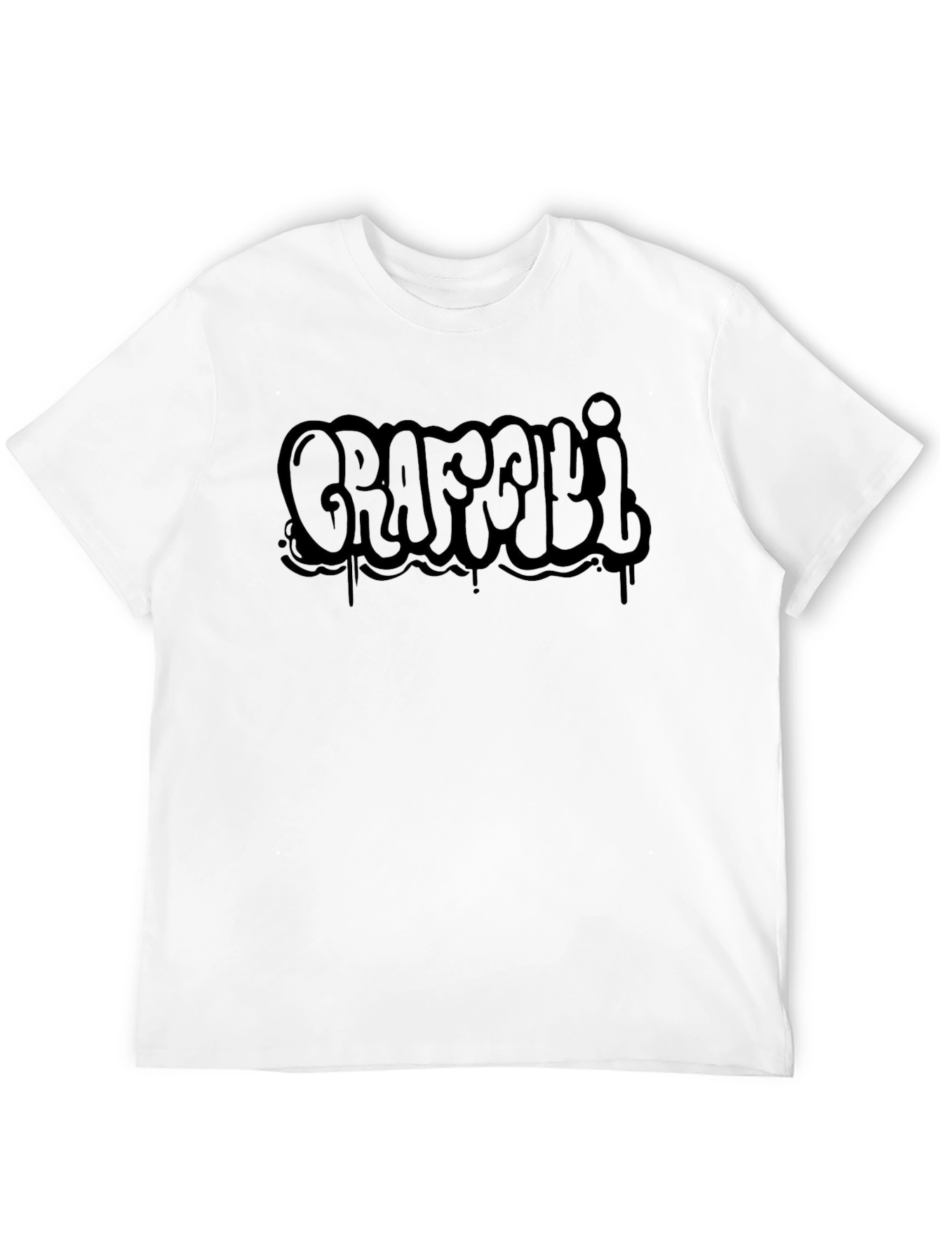 Black Graffiti Style Black T-Shirt view 12