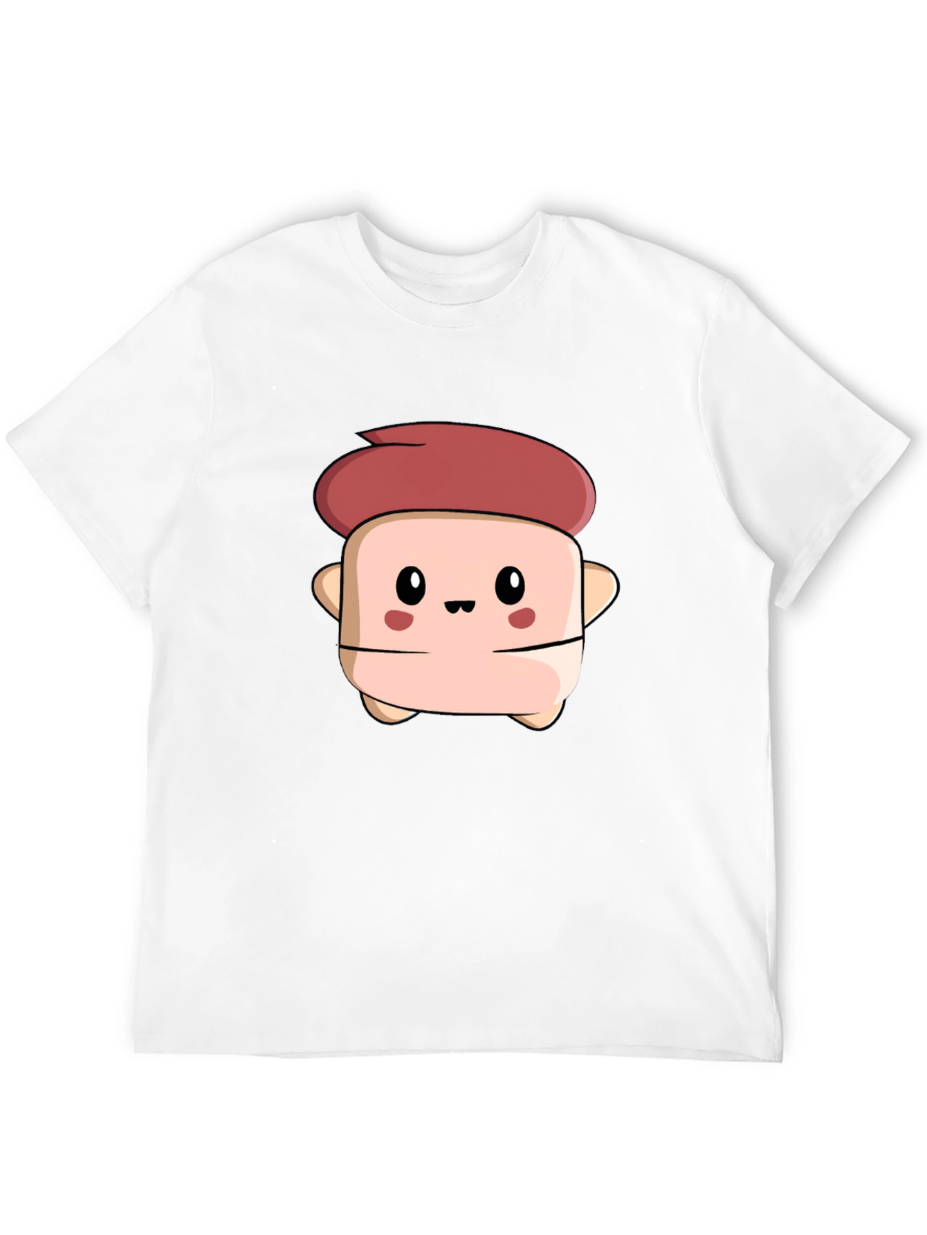 Black Cute Cartoon Character Black T-Shirt view 12