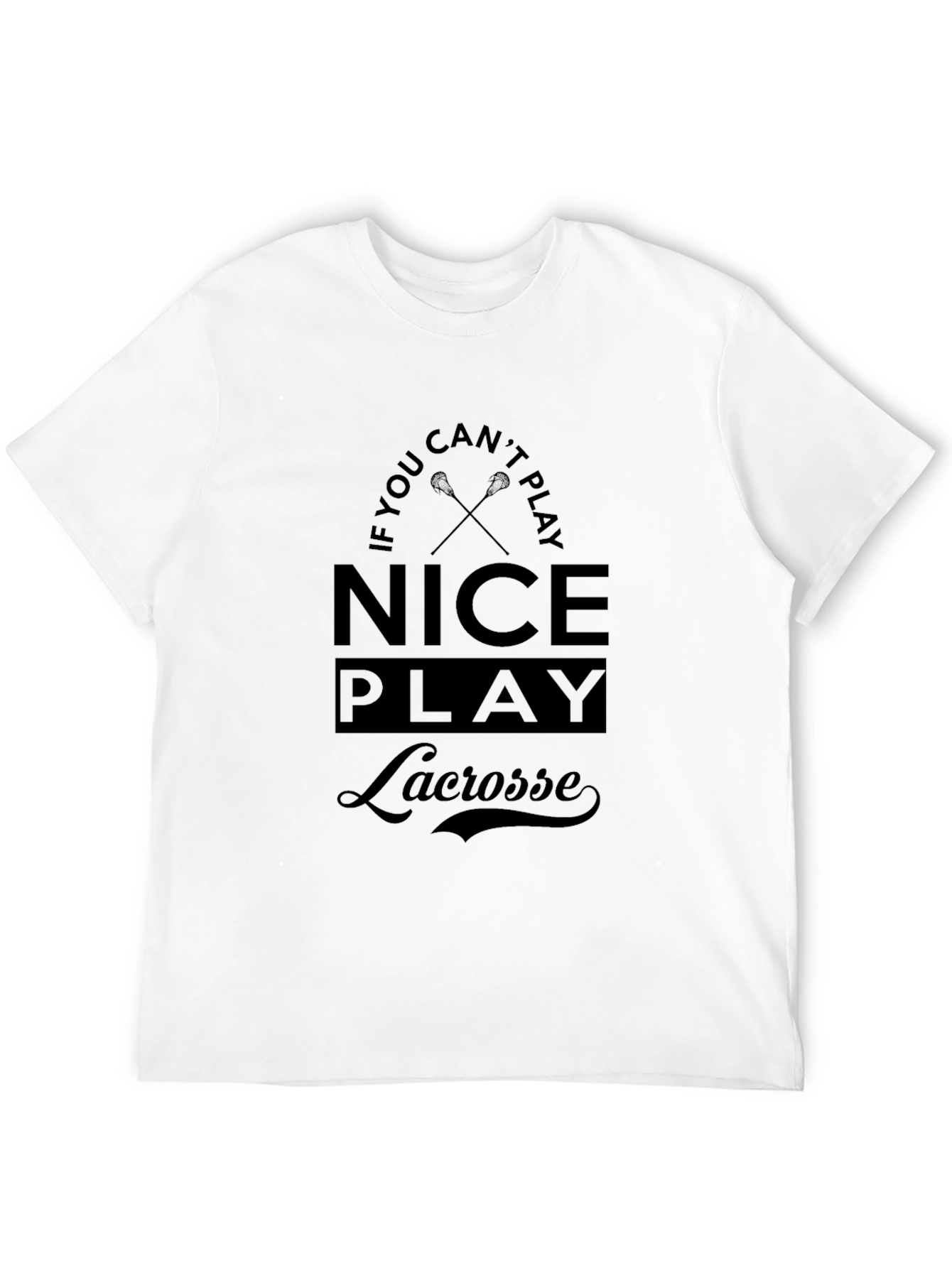 Black Nice Play Lacrosse Black T-Shirt view 12
