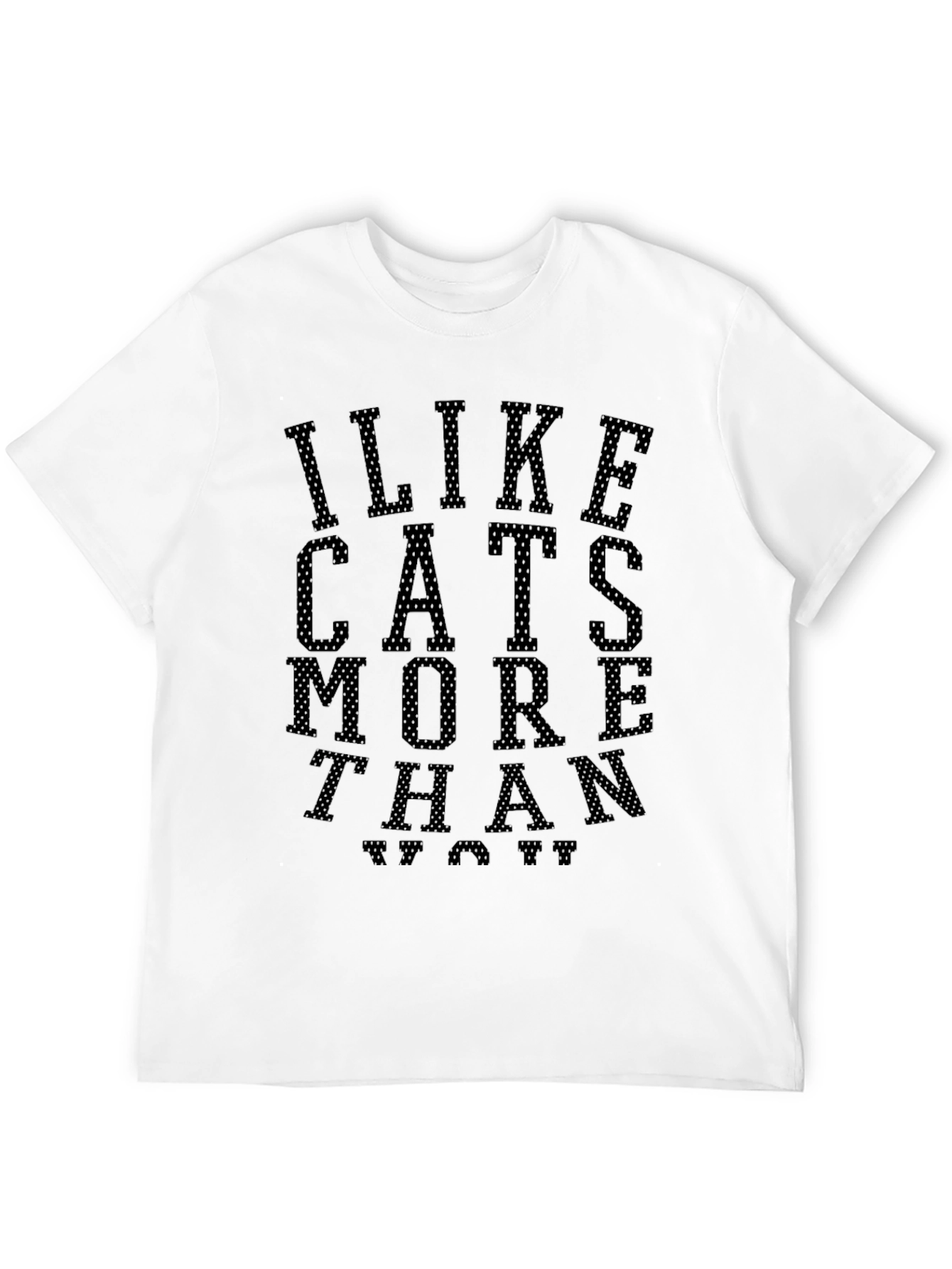 Black I Like Cats More Than People Graphic Tee view 12