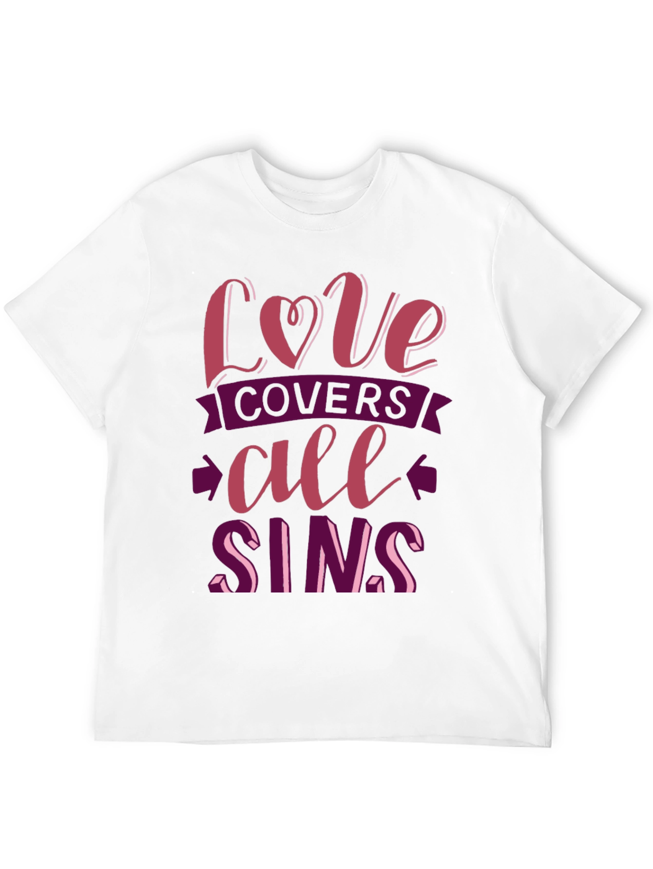 Black Love Covers All Sins Graphic T-Shirt view 12