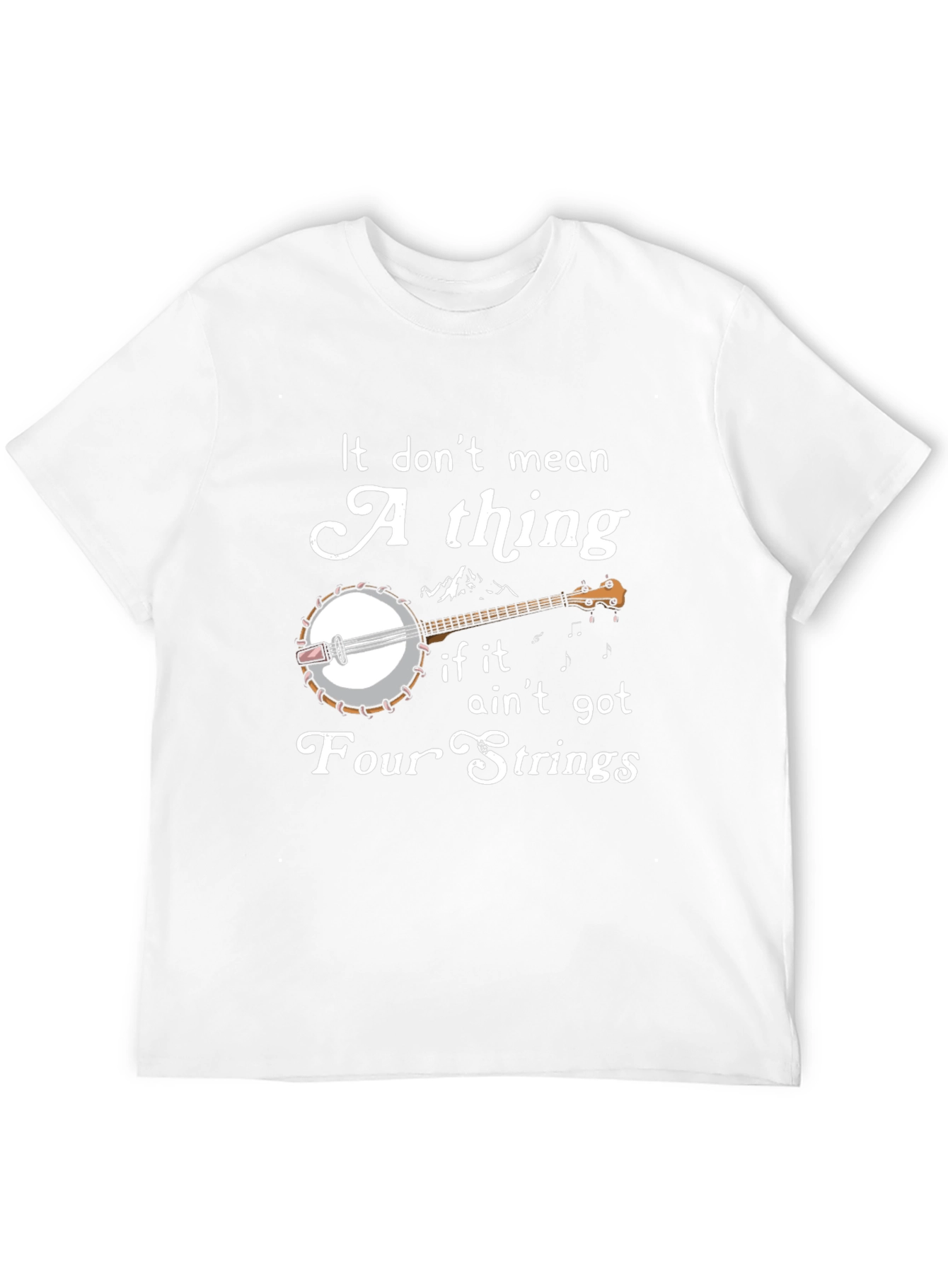 Black Banjo Four Strings Graphic T-Shirt view 12