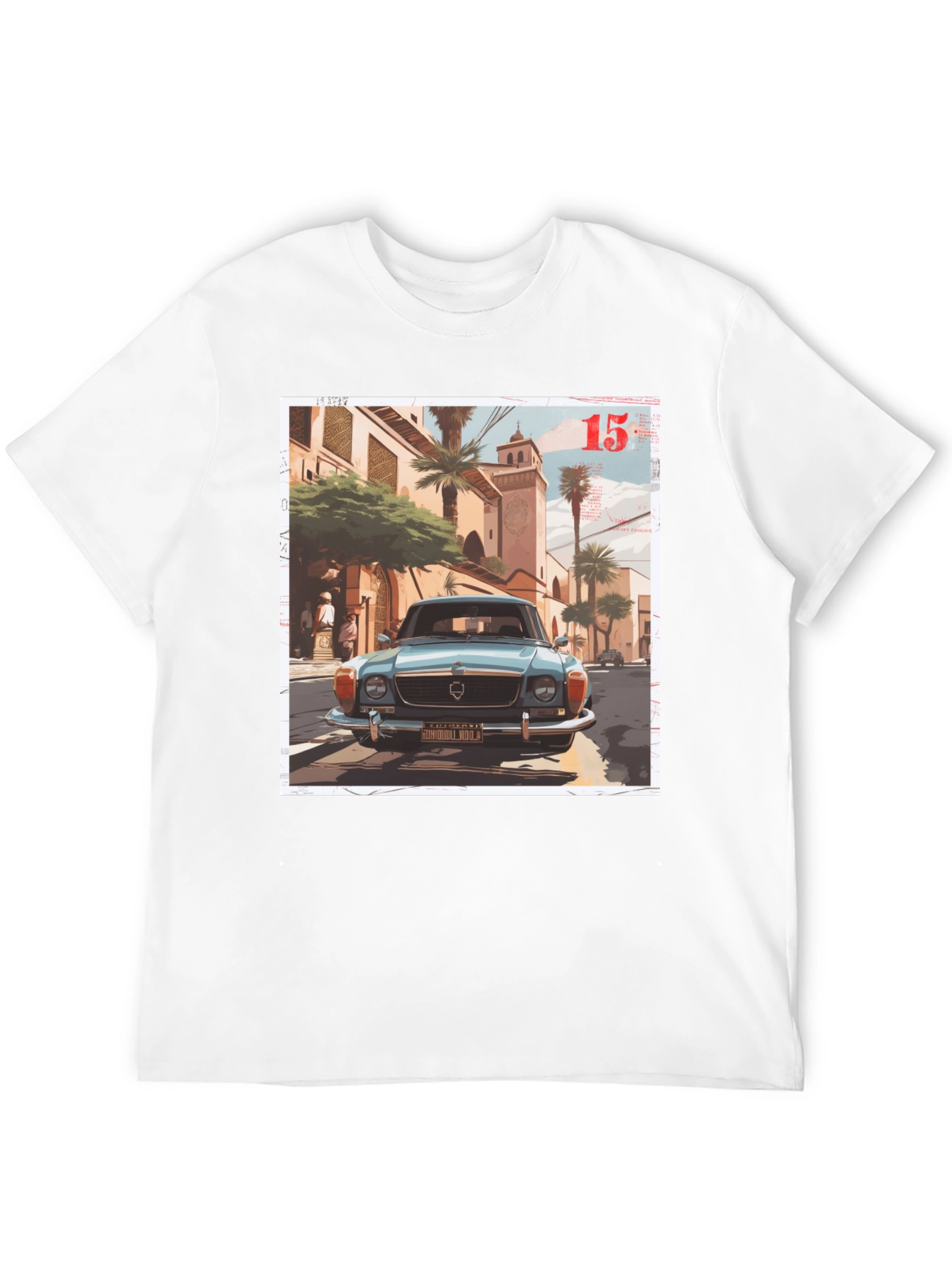Black Vintage Car Graphic Tee - Men's Black T-Shirt view 12