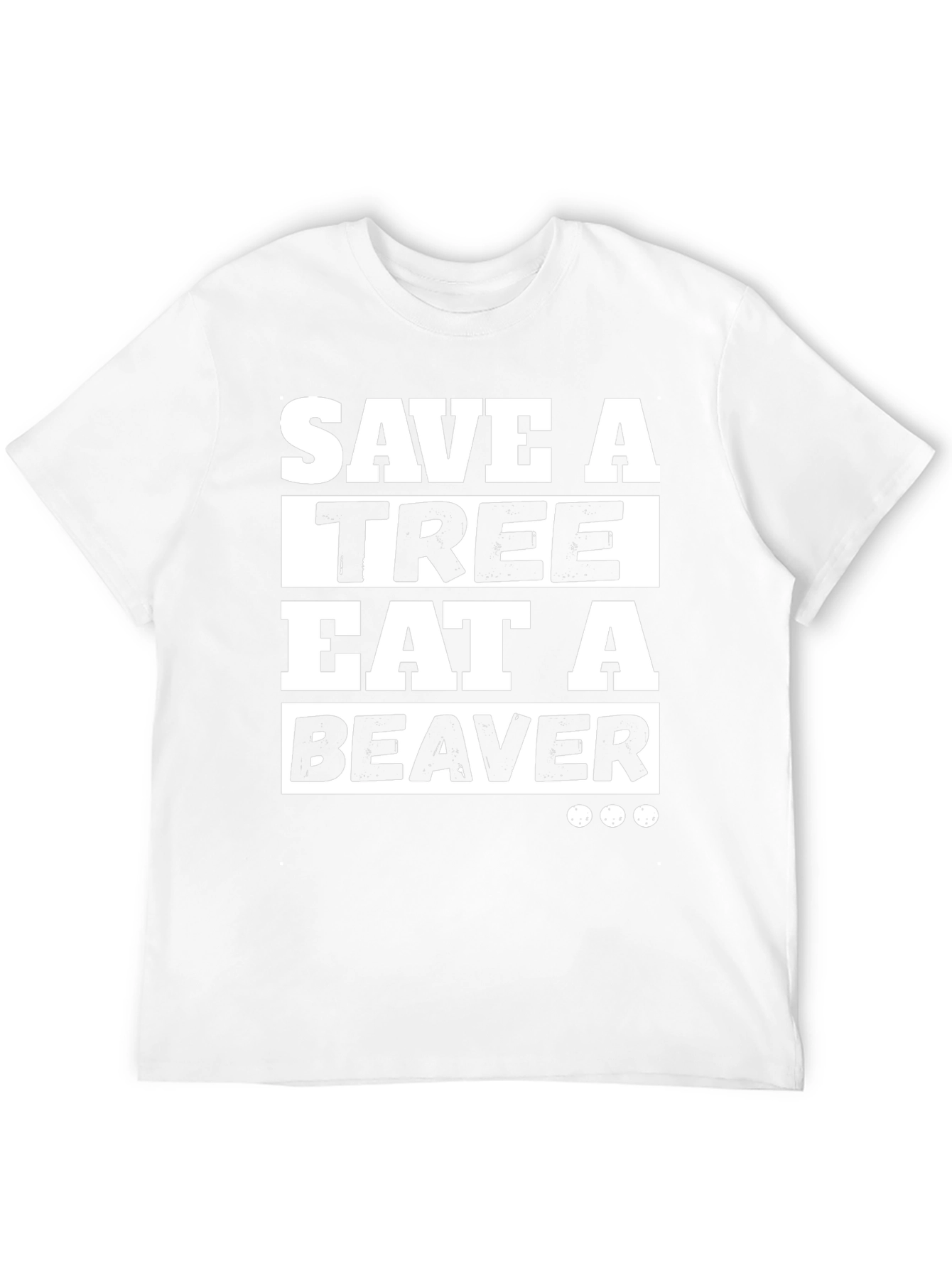 Black Save a Tree Eat a Beaver Graphic T-Shirt view 12