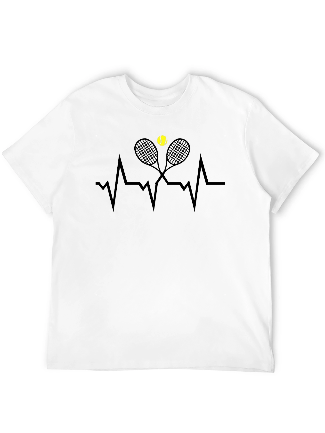 Black Tennis Heartbeat T-Shirt view 12