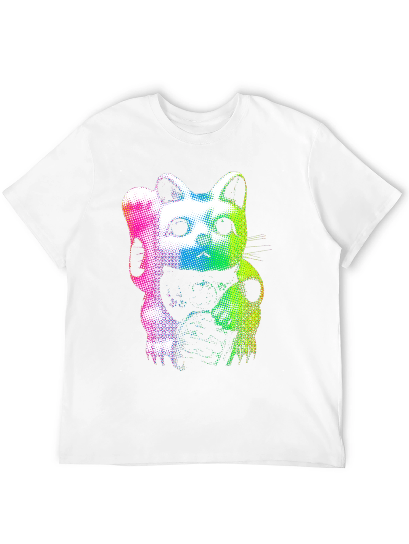Black Lucky Cat Graphic Tee - Vibrant & Stylish view 12
