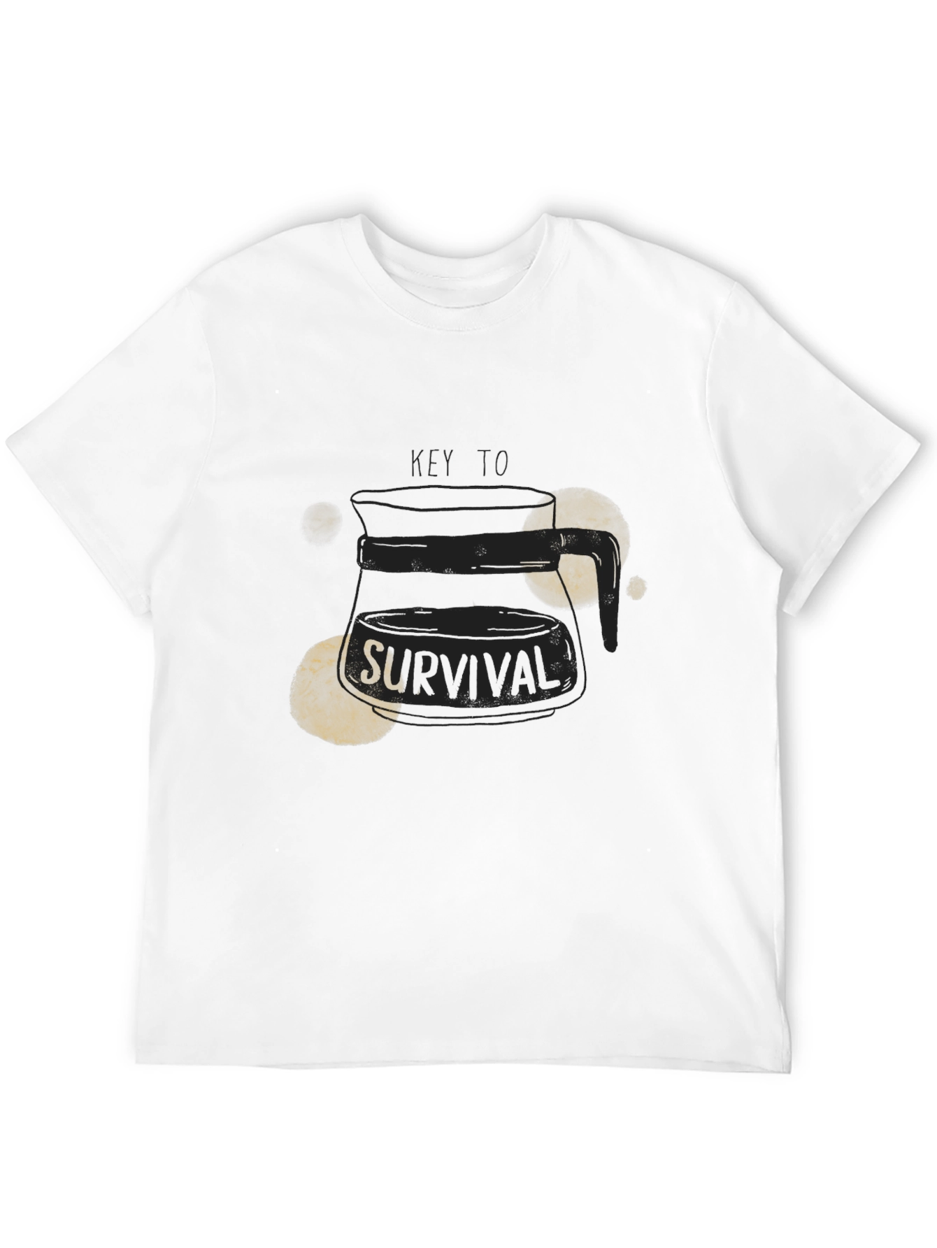 Black Coffee Key To Survival Graphic Tee view 12