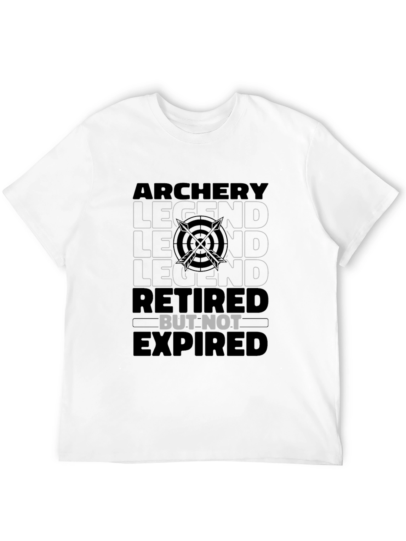 Black Archery Legend Graphic Tee - Retired But Not Expired Shirt view 12