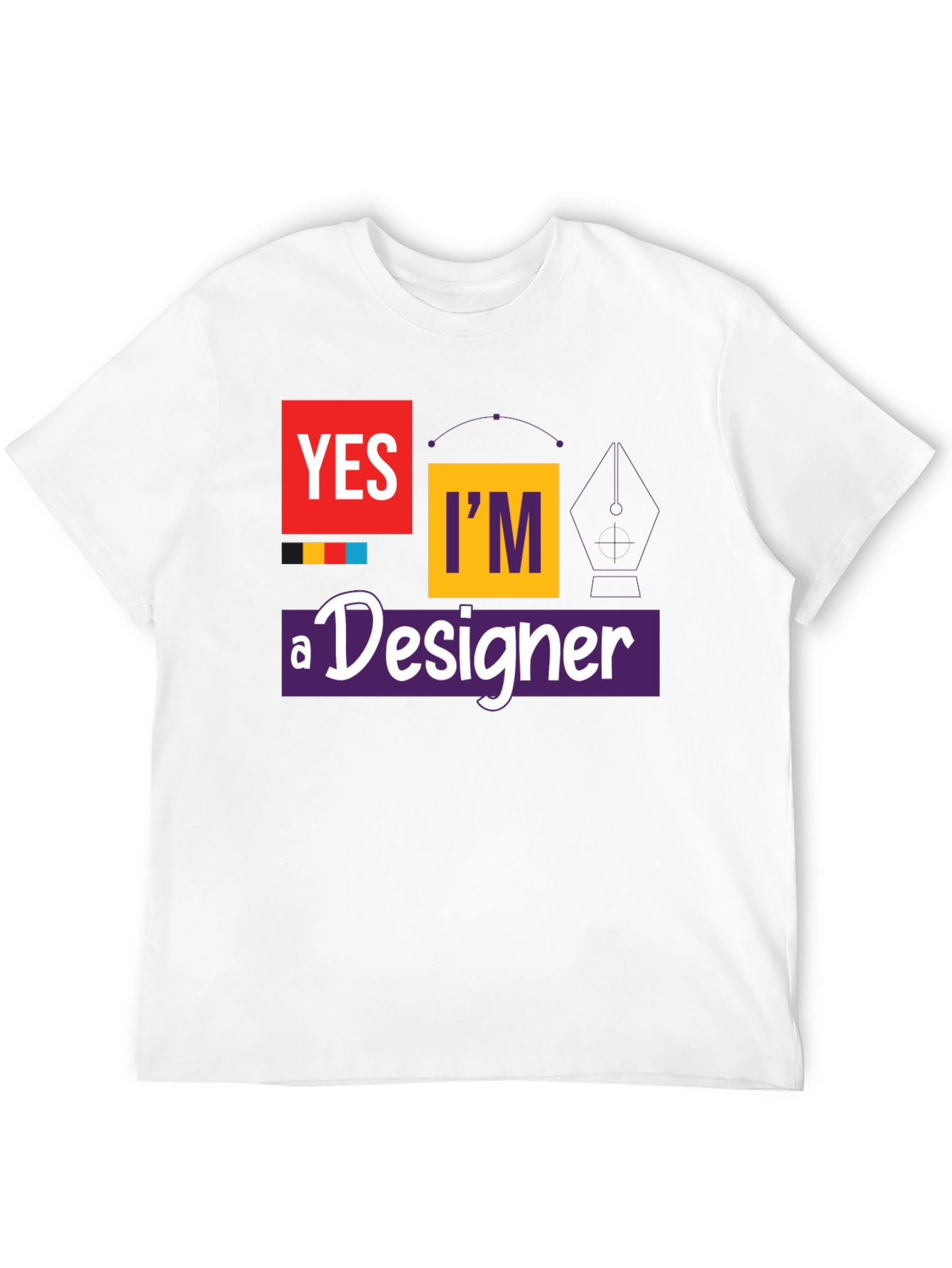Black Yes I'm A Designer T-Shirt - Graphic Tee view 12