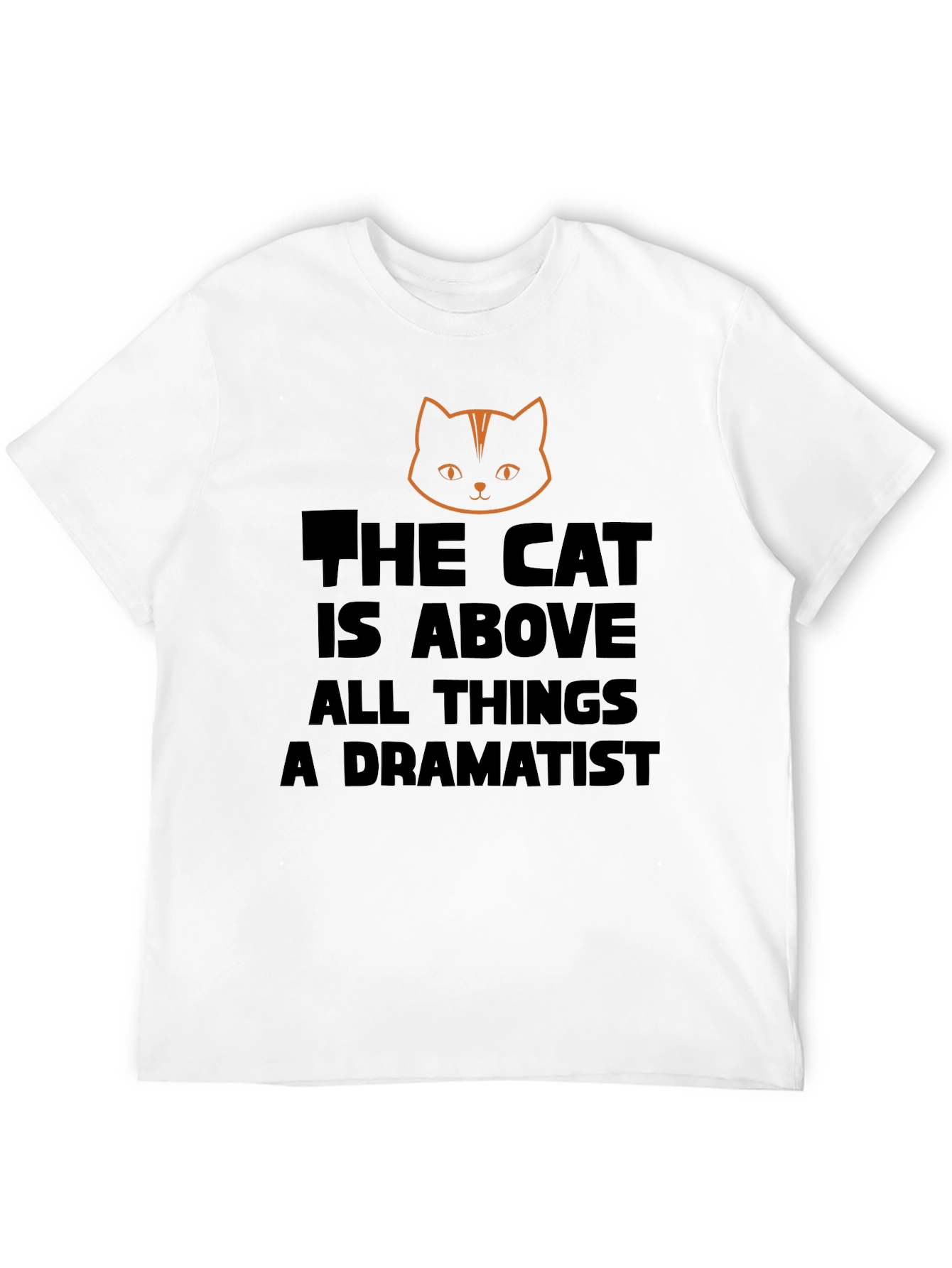 Black The Cat is Above All Things T-Shirt view 12