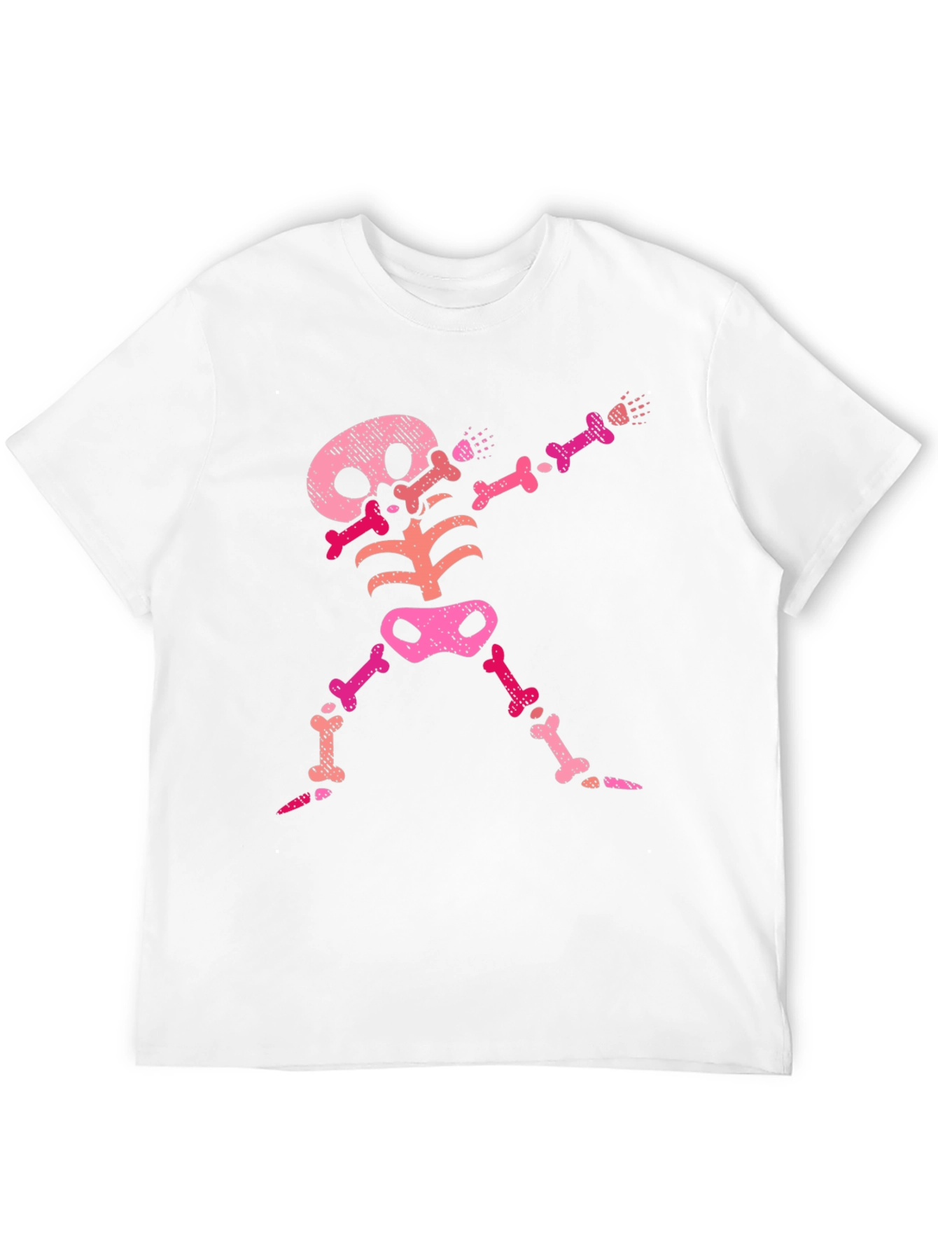Black Pink Skeleton Dab Black T-Shirt view 12