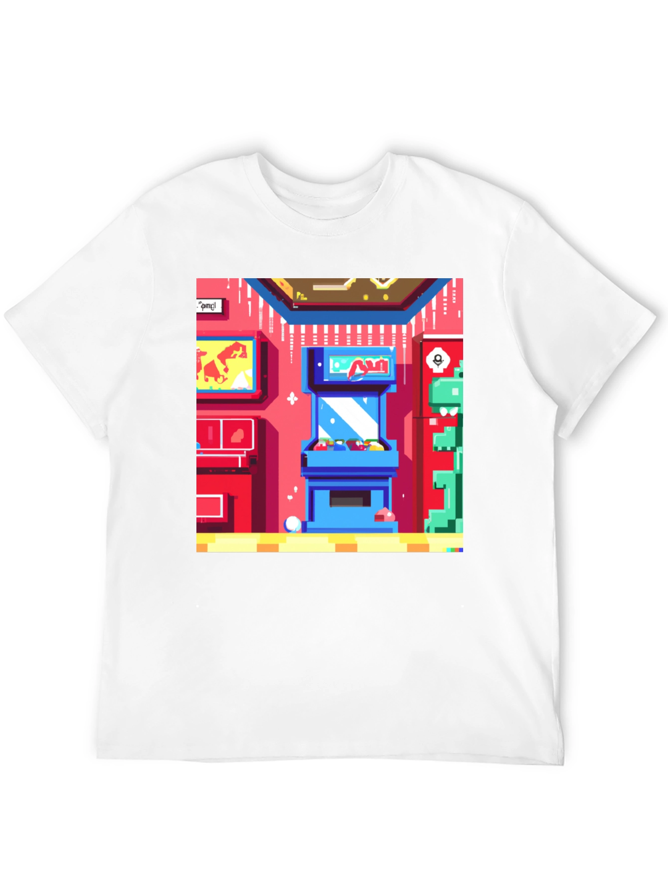 Black Retro Arcade Gamer T-Shirt - Black Cotton Tee view 12