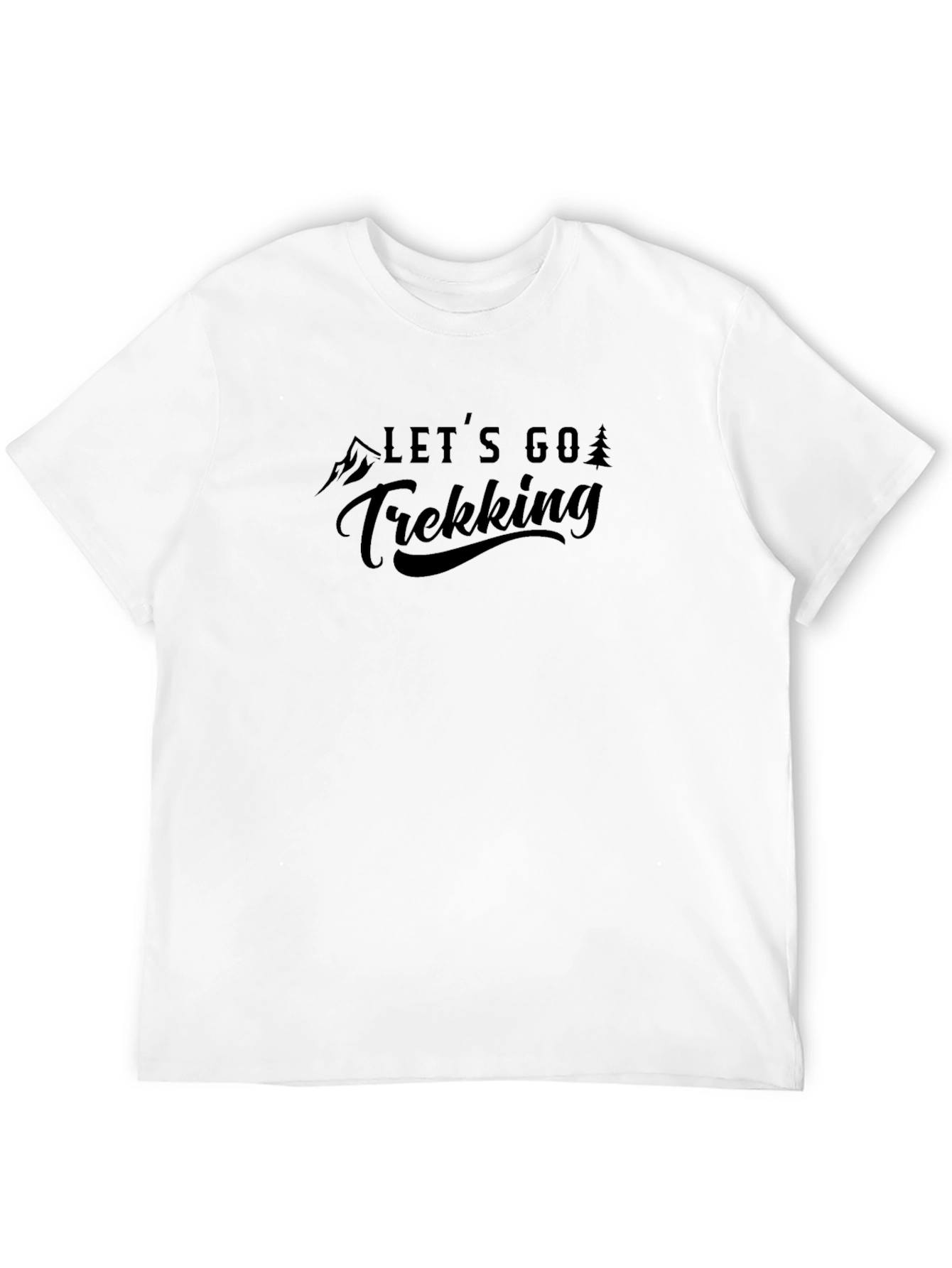 Let's Go Trekking Black Graphic Tee - 12