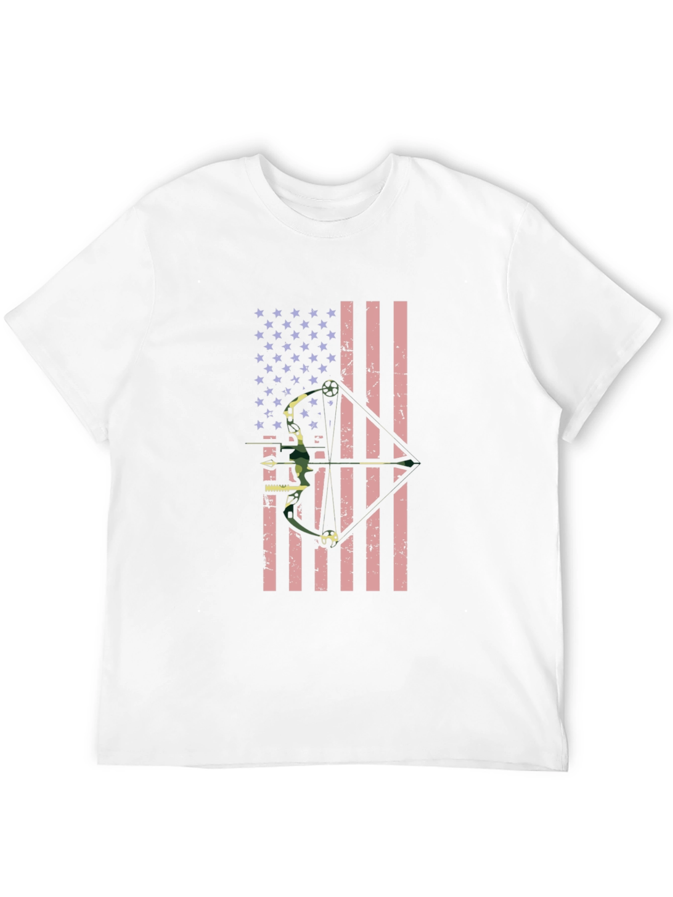Black American Flag Bow Hunting T-Shirt view 12