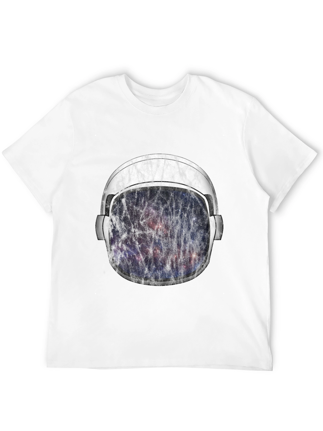 Black Astronaut Helmet Graphic T-Shirt - Galaxy Design view 12