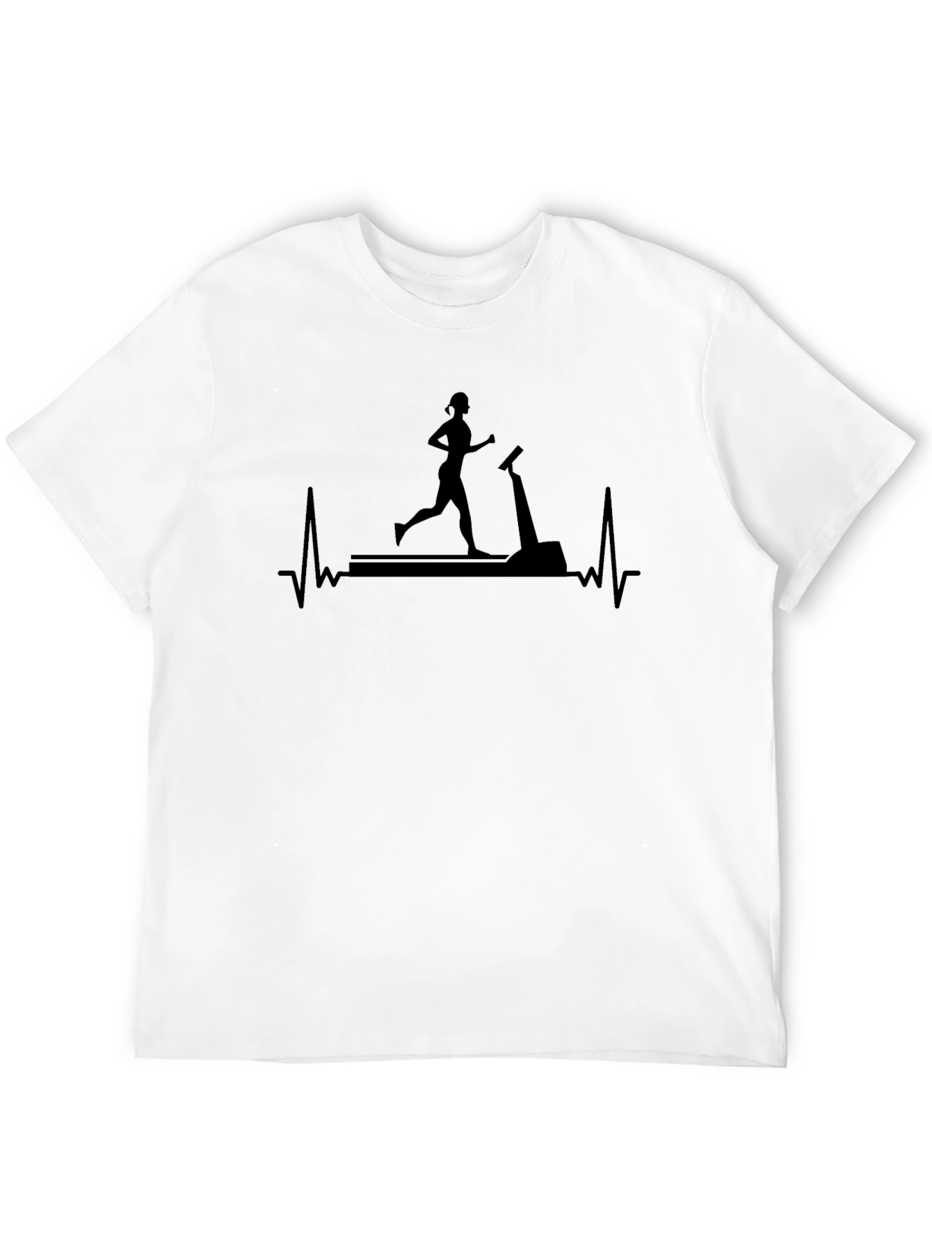 Black Running Heartbeat Tee - Fitness Apparel view 12