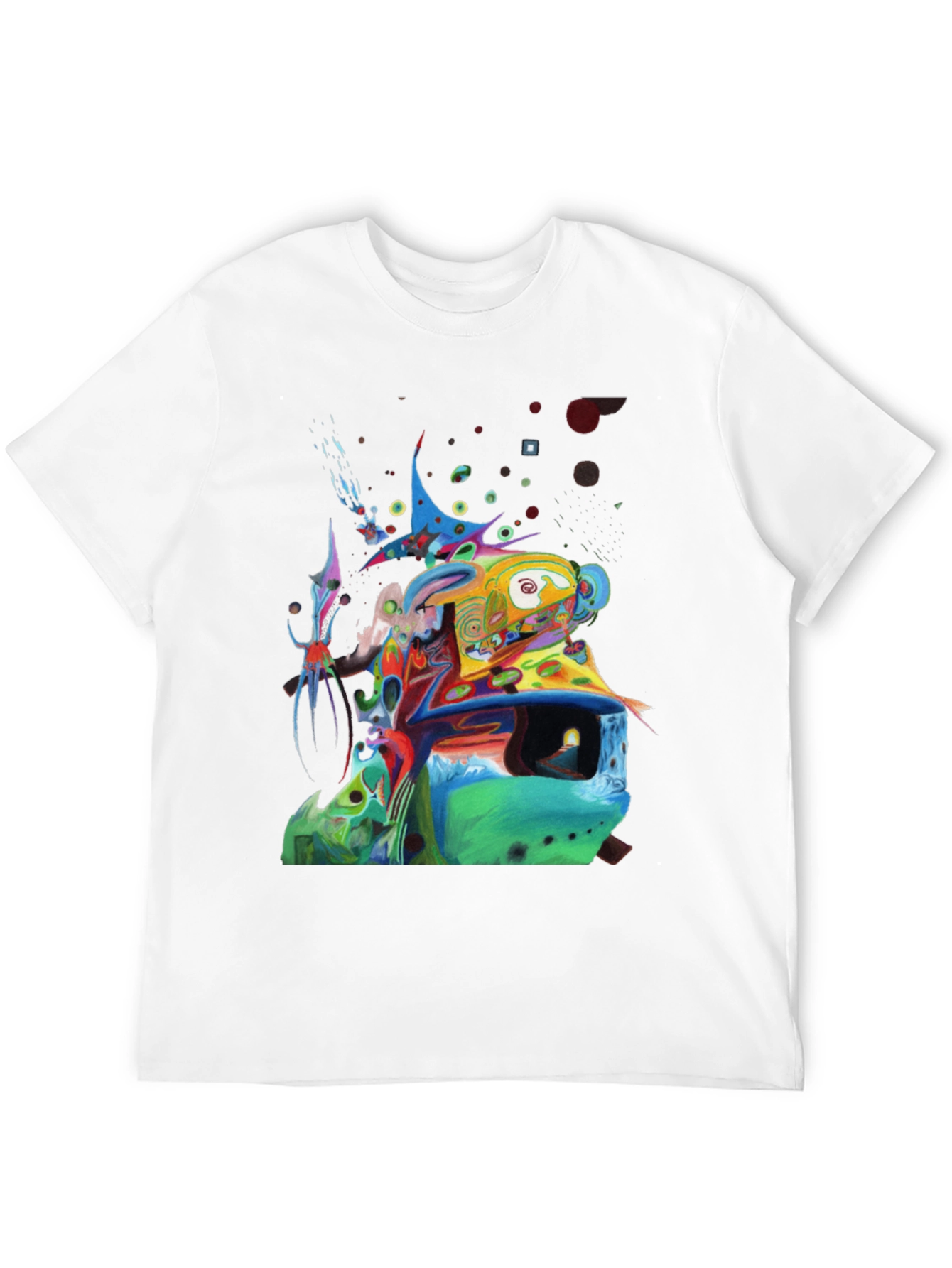 Black Abstract Art Print Black T-Shirt view 12