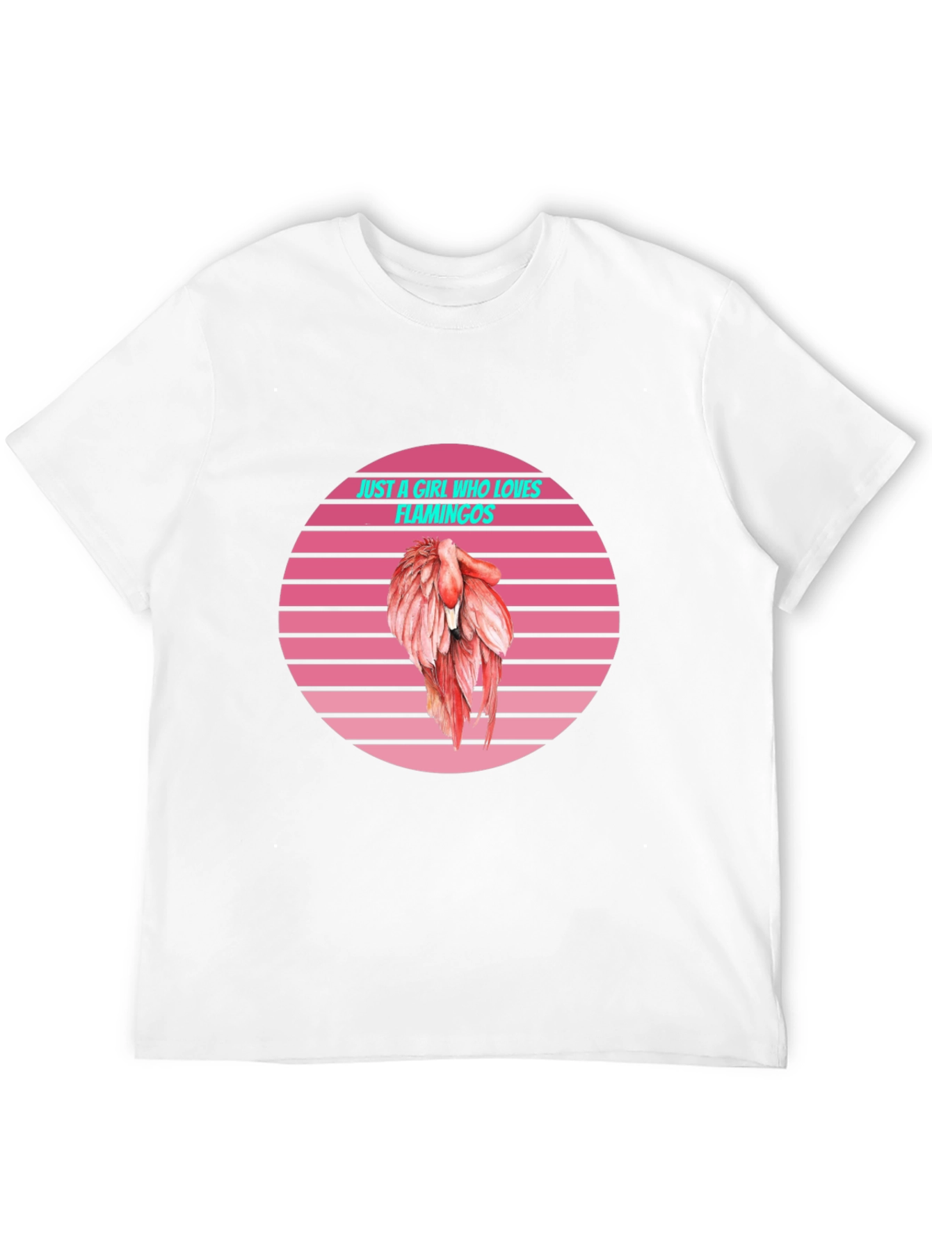 Black Just a Girl Who Loves Flamingos T-Shirt view 12