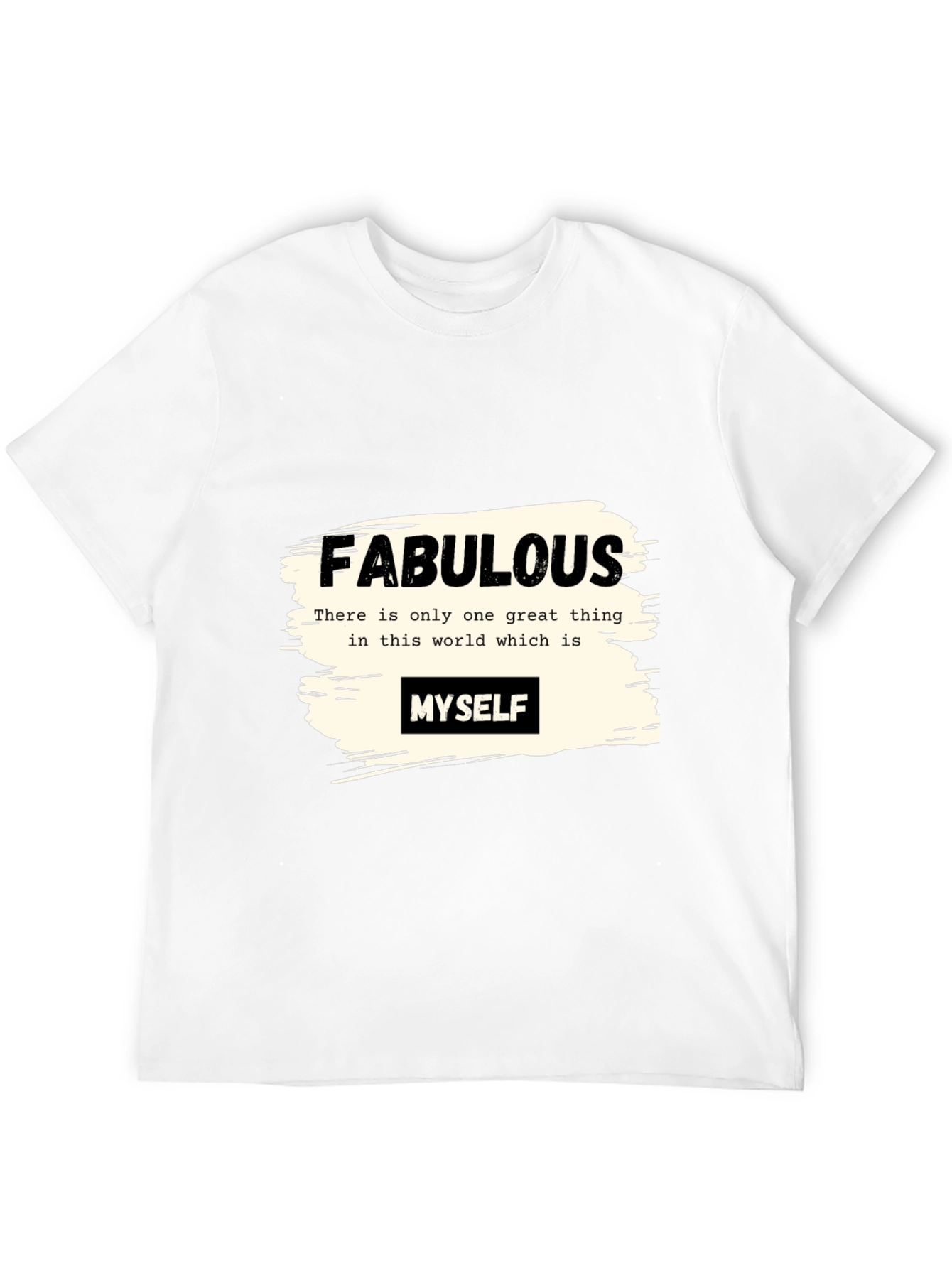 Black Fabulous Myself Graphic Tee - Black Unisex T-Shirt view 12