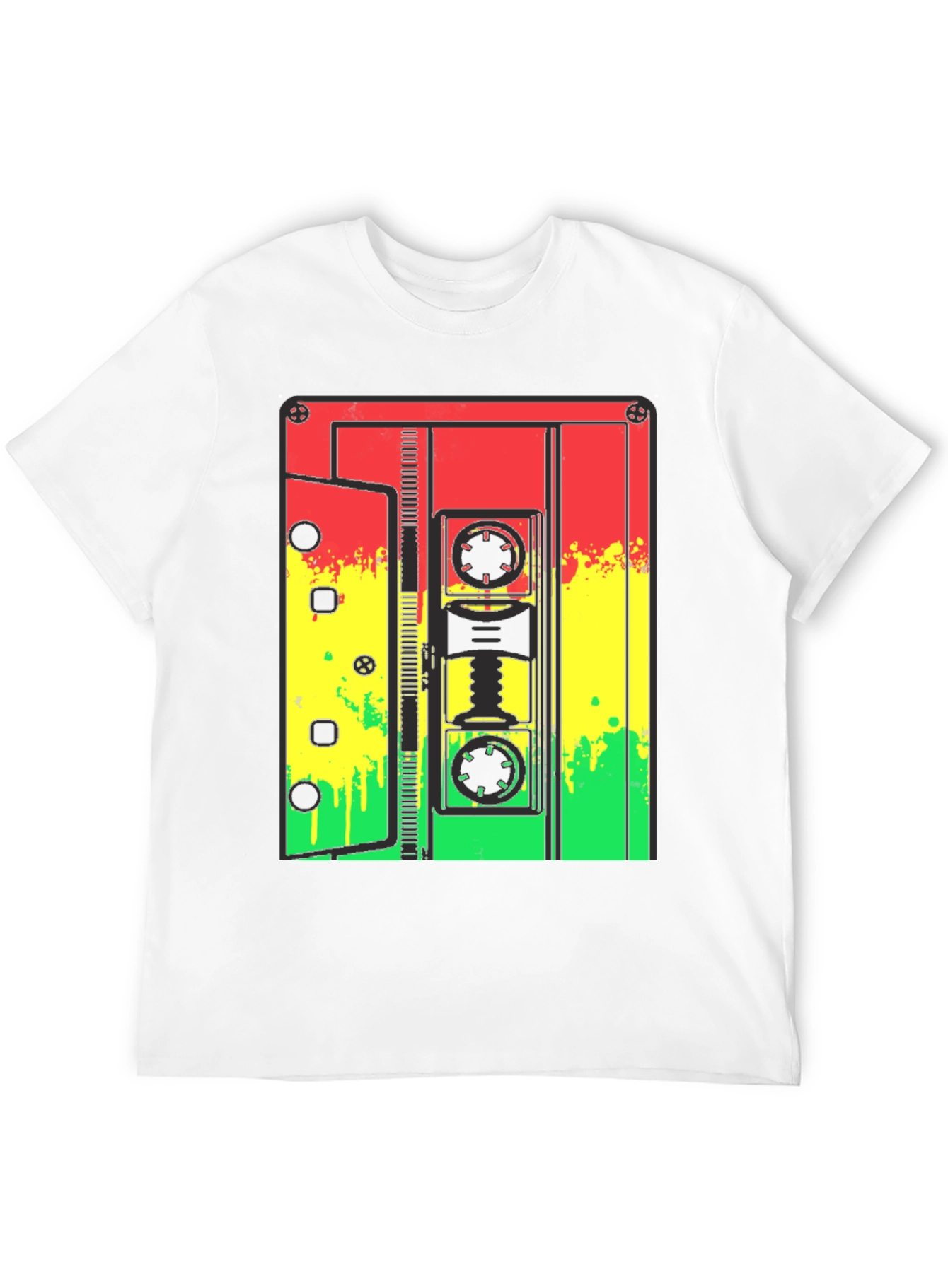 Black Rasta Cassette Tape Graphic Tee view 12