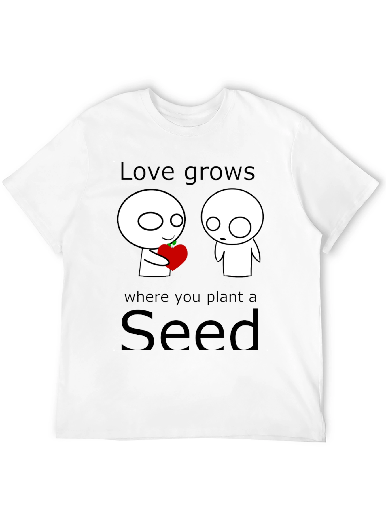 Black Love Grows Seed T-Shirt - Unique Graphic Tee view 12