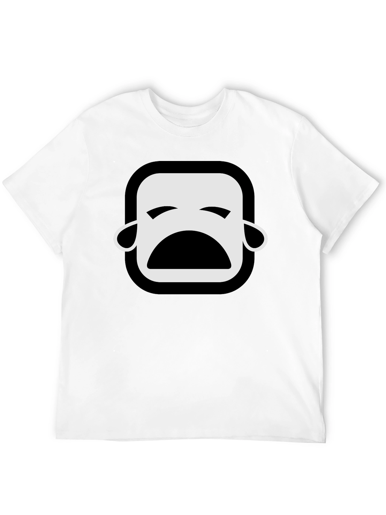 Black Sad Emoji Black T-Shirt - Unisex Graphic Tee view 12