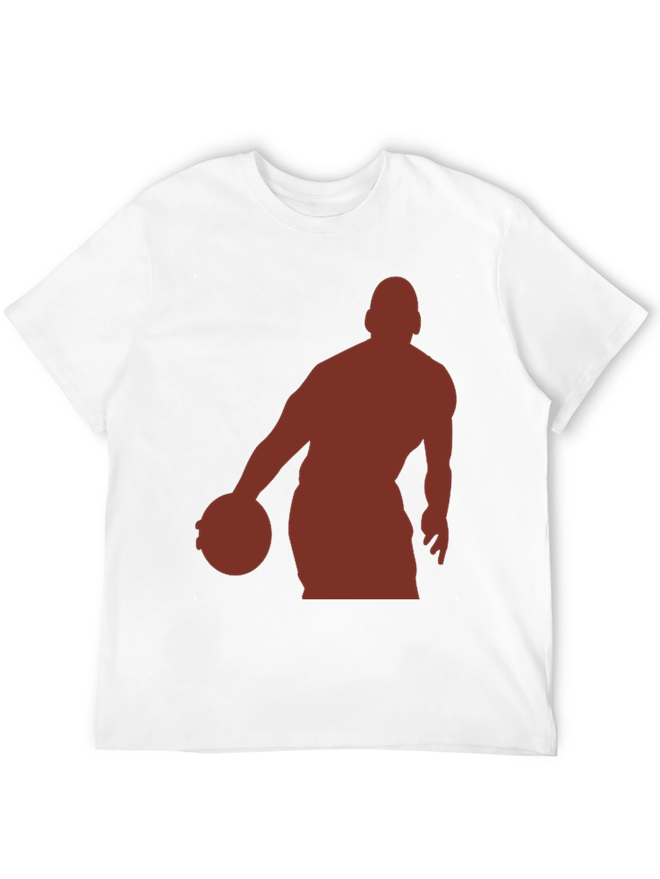 Black Basketball Silhouette Graphic Tee - Stylish Men's T-Shirt view 12
