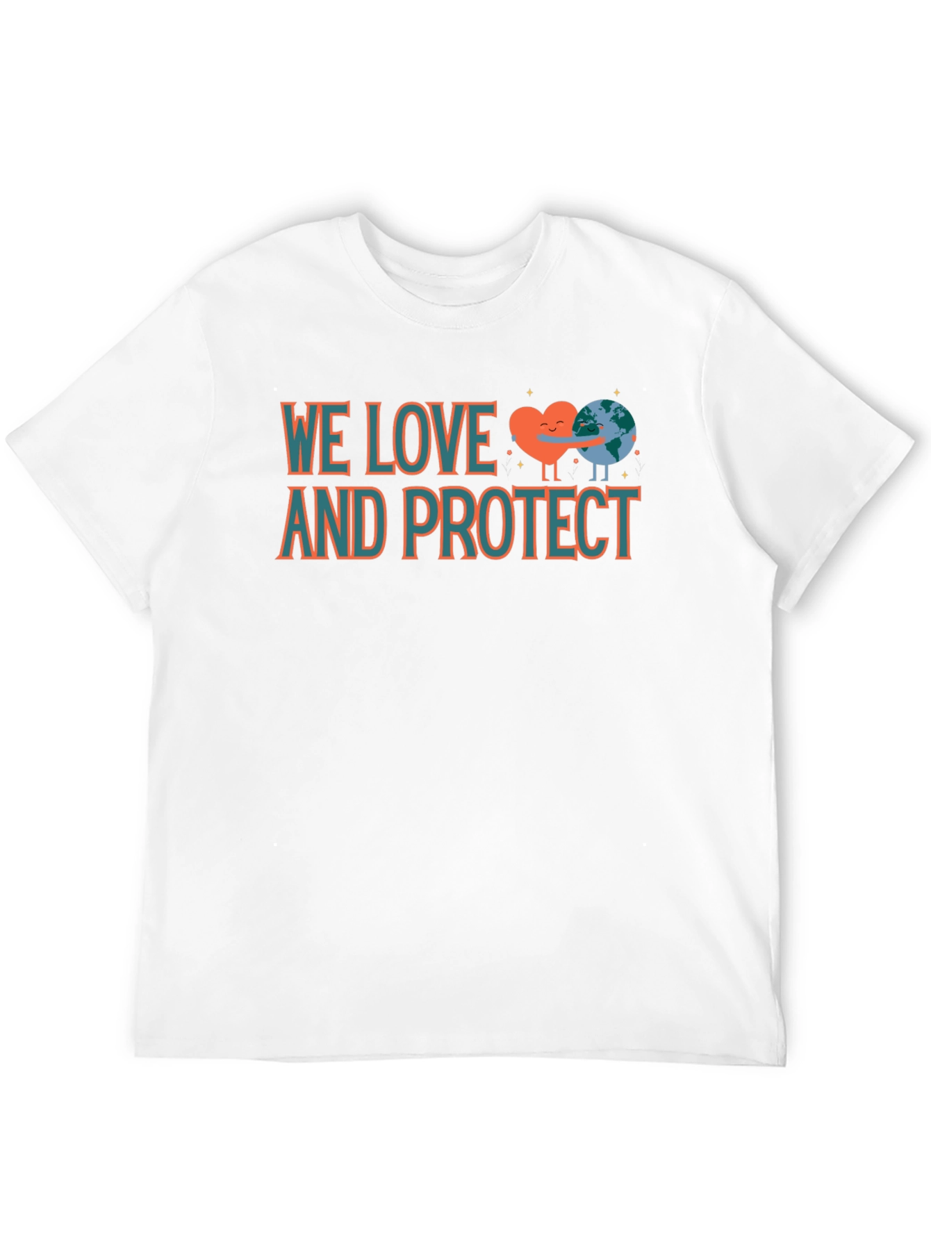 Black We Love and Protect Earth T-Shirt view 12