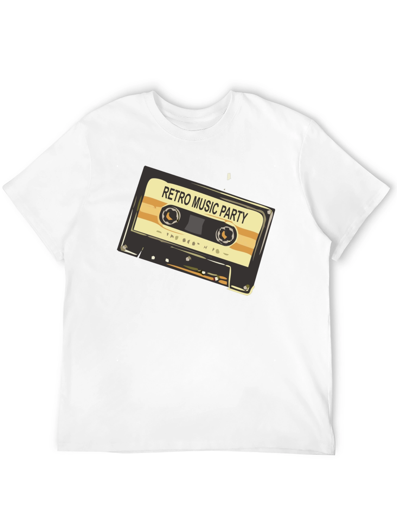 Black Retro Music Party Graphic Tee - Vintage Cassette Design view 12
