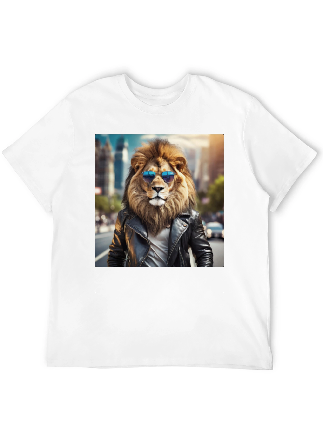 Black Cool Lion Graphic Tee - Street Style view 12