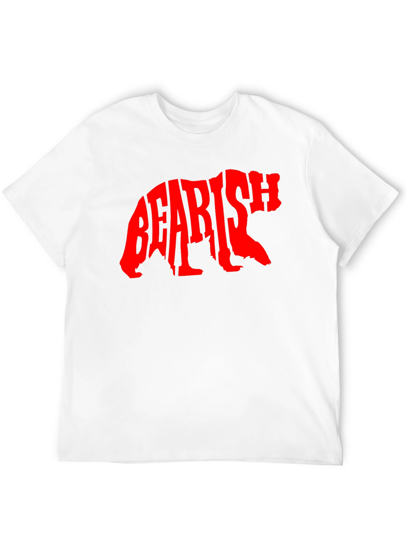 Black Bearish Graphic Tee - Black Cotton T-Shirt view 12